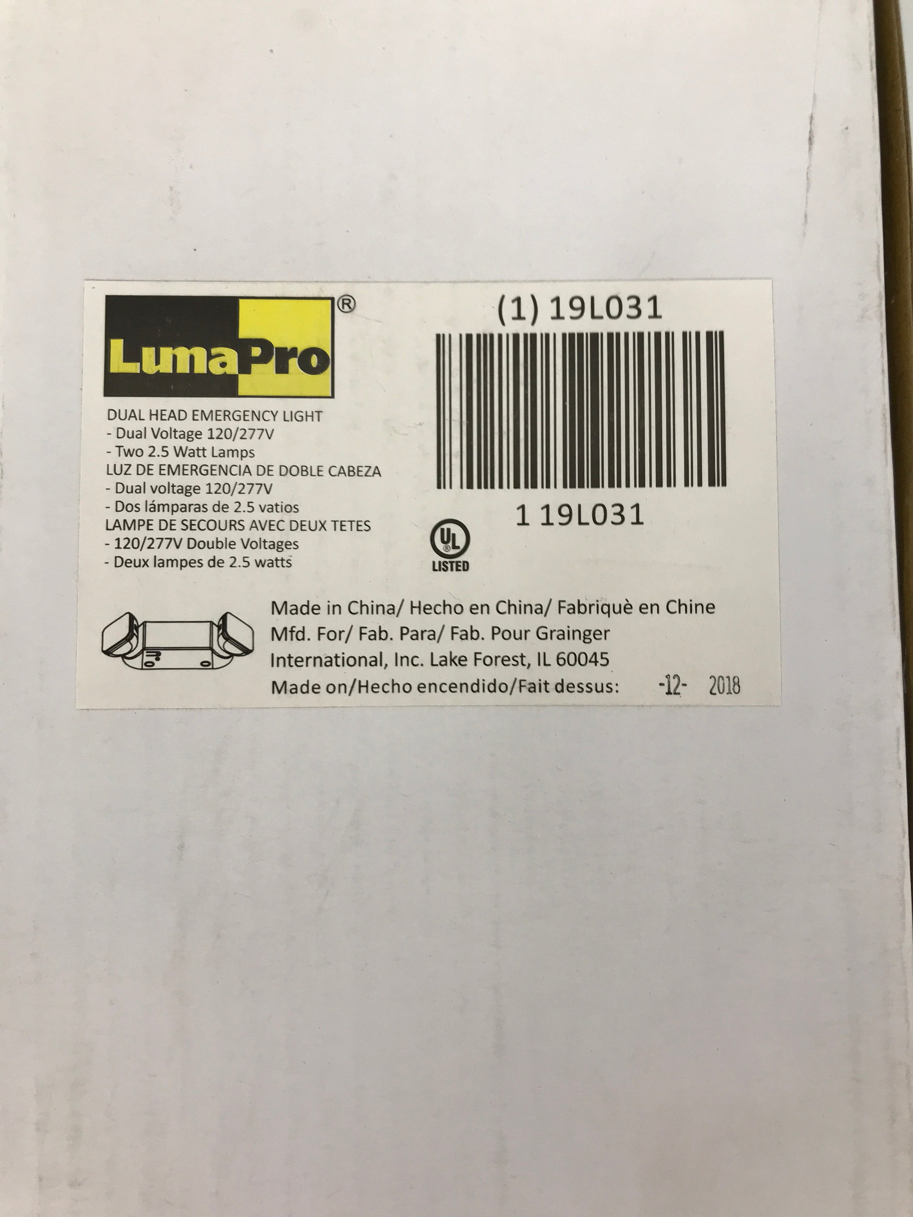LumaPro Dual Head LED Emergency Light Model 19L031 *New in Box*