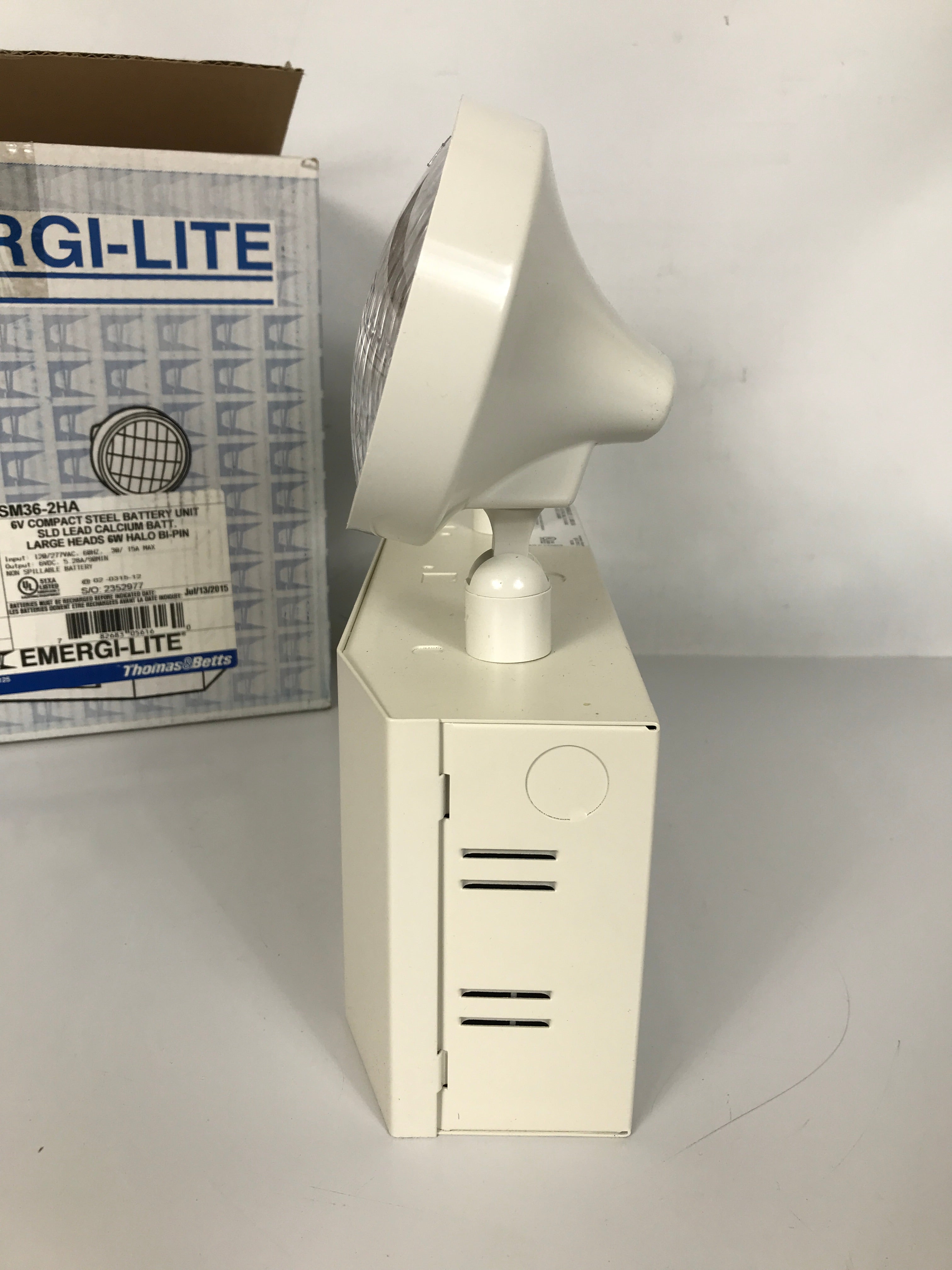 Emergi-Lite 6V Compact Steel Battery Unit Light with Large 6W Heads