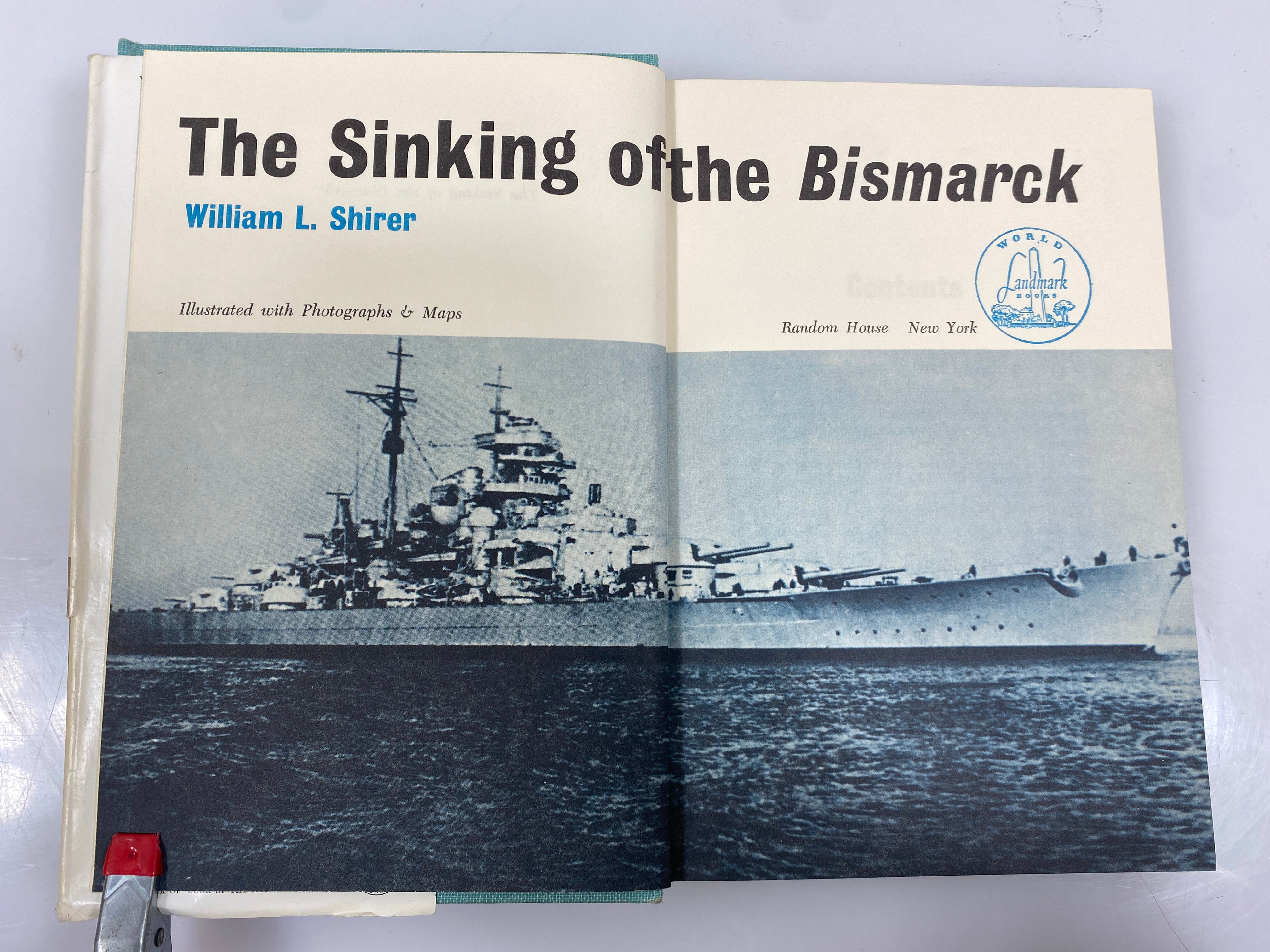 The Sinking of the Bismarck Shirer Random House 1962 HCDJ