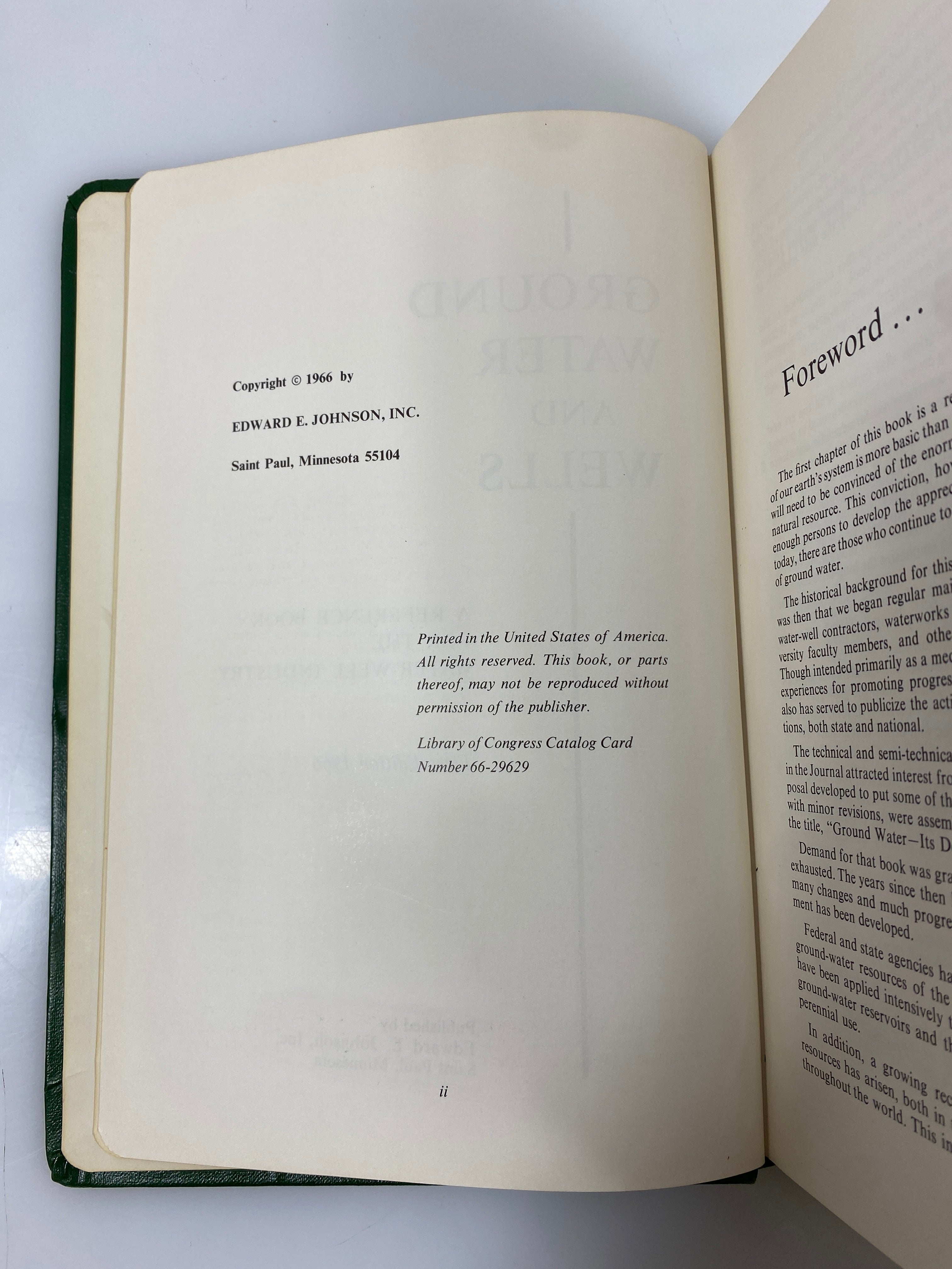 Ground Water and Wells 1st Edition 1966 HC