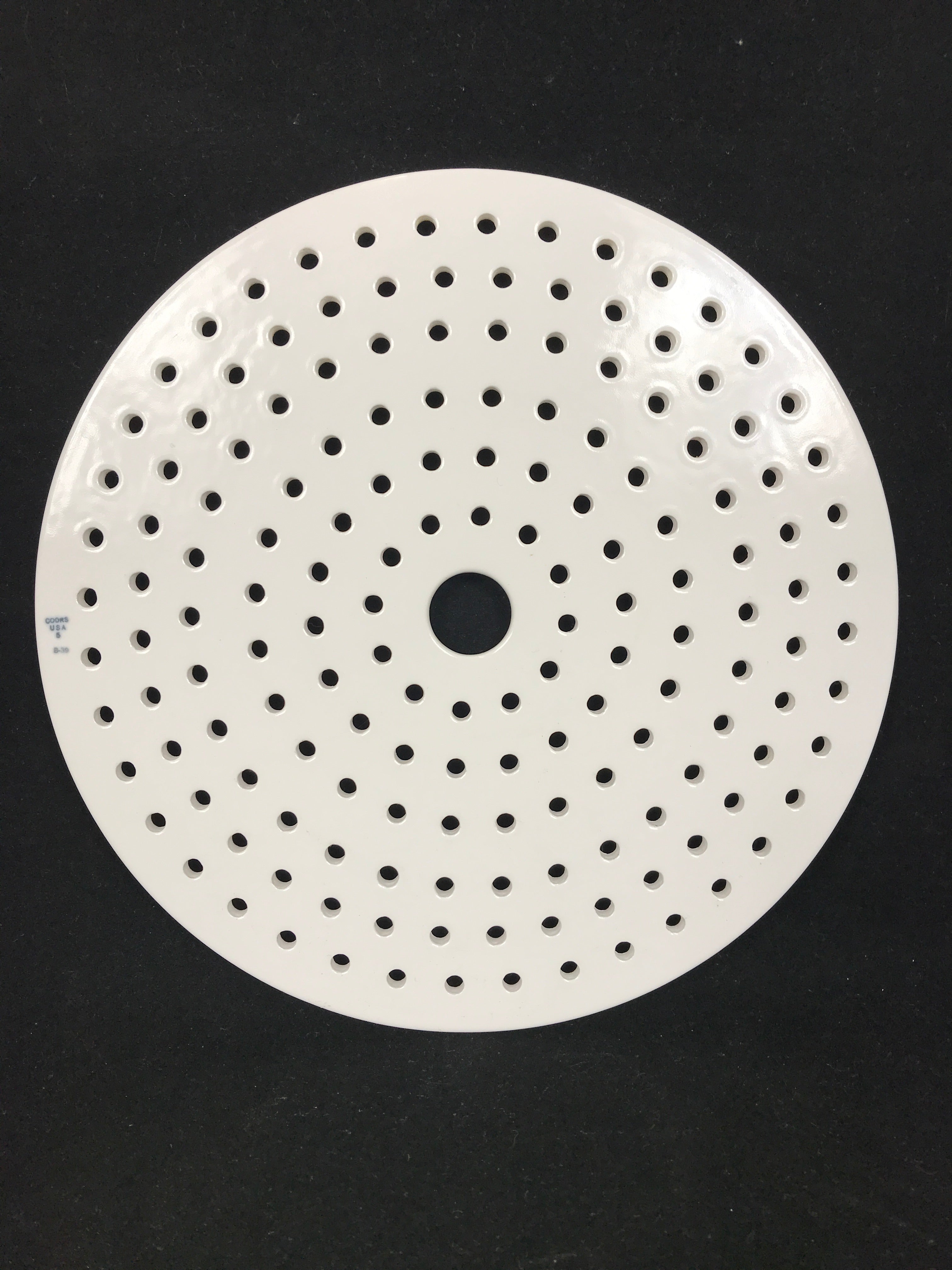 Coors 9" Ceramic Plate Insert for Vacuum Desiccator B-39