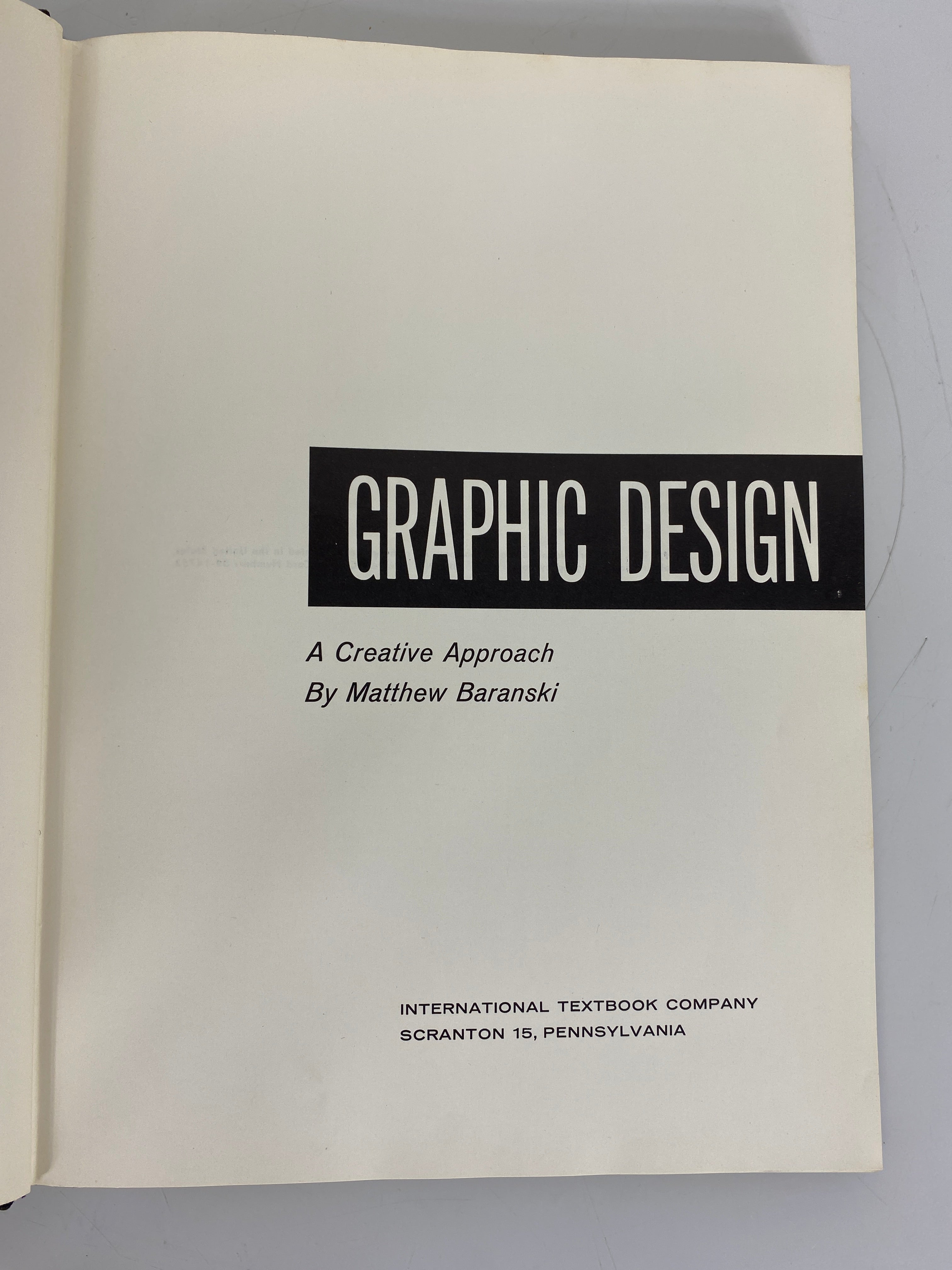 Graphic Design A Creative Approach by Matthew Baranski (1960) HC DJ