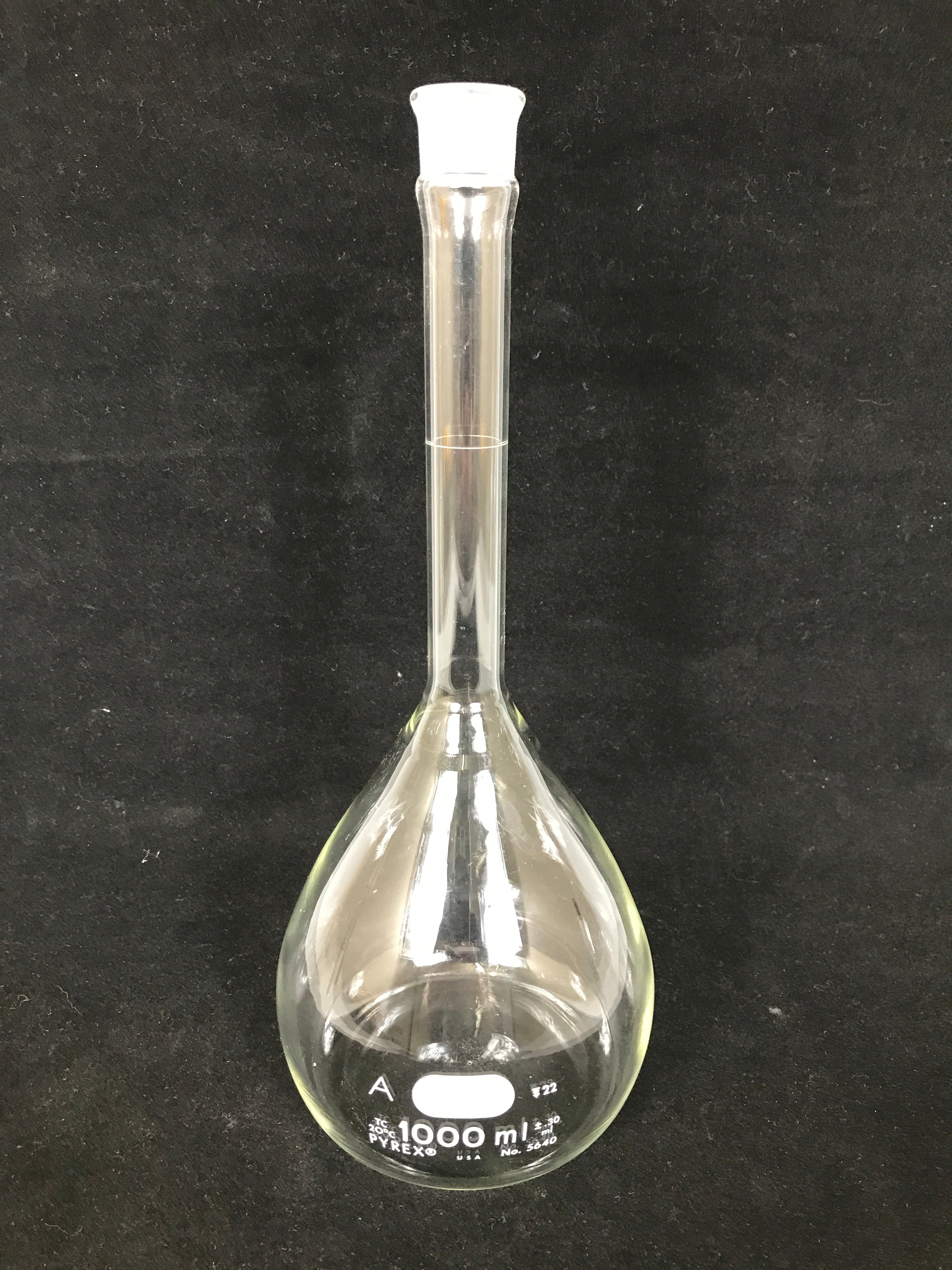 Pyrex 1000ml Volumetric Flask No 5640 Msu Surplus Store 3528