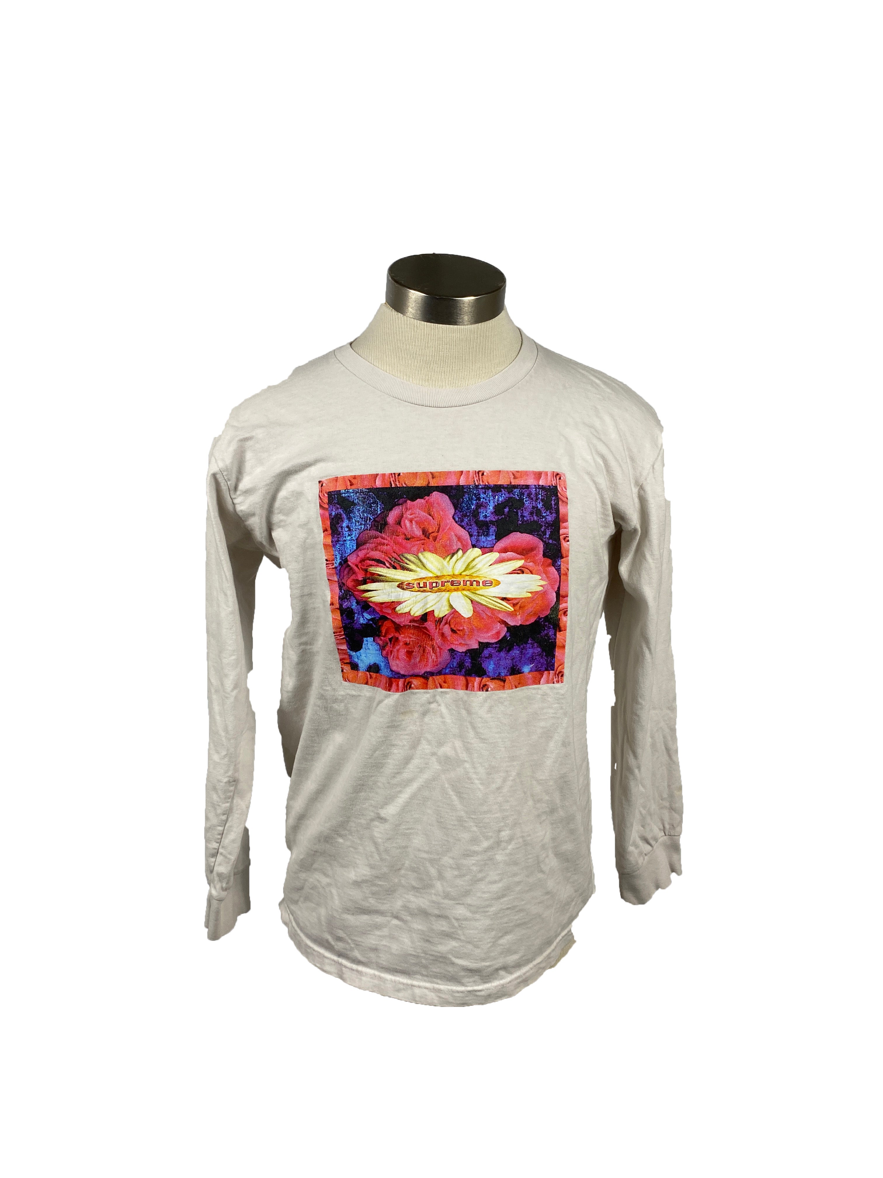 Supreme White Long Sleeve Shirt Men's Size M