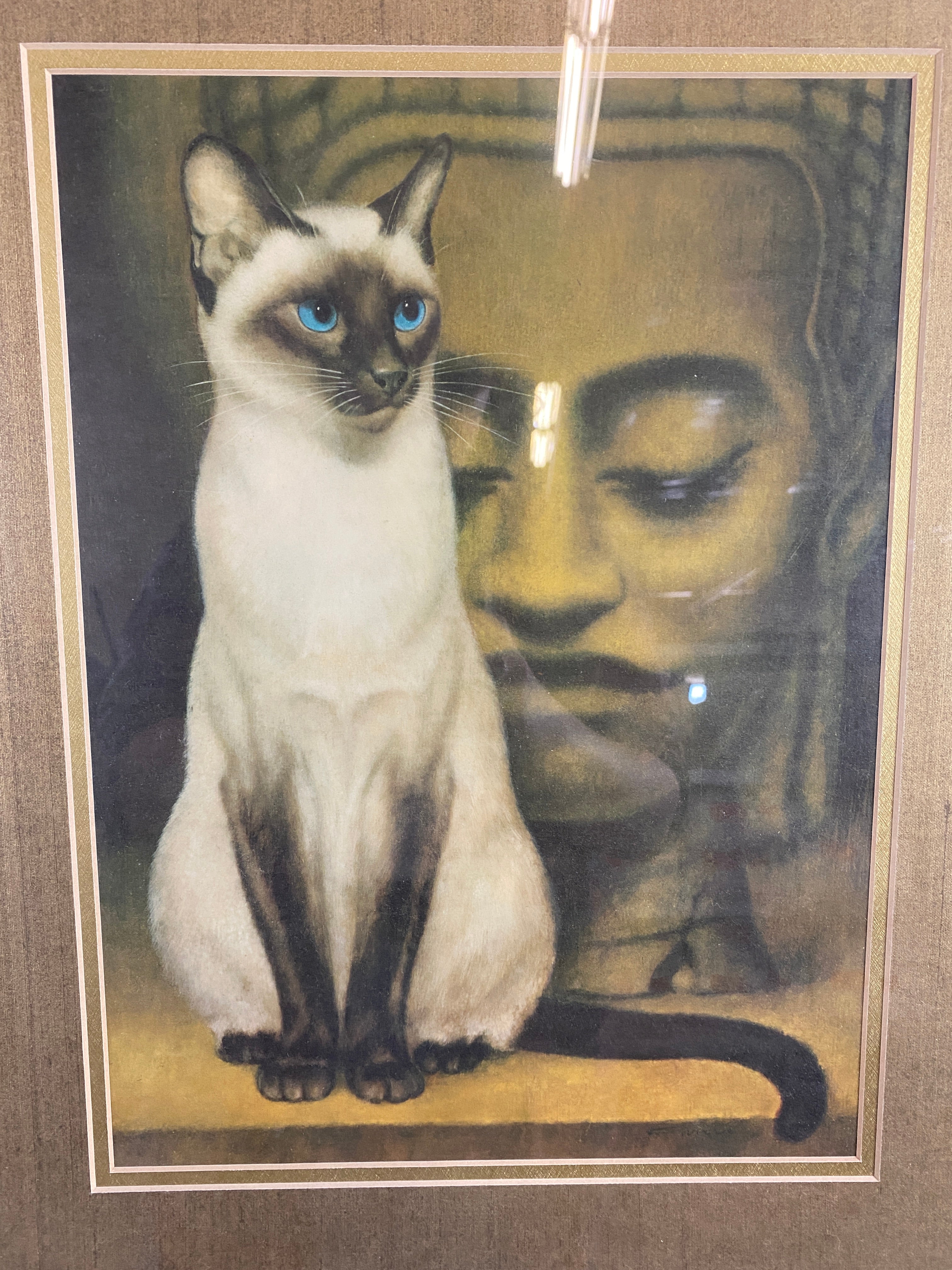 Girard Goodenow "Siamese" Original Framed Oil Painting Artwork