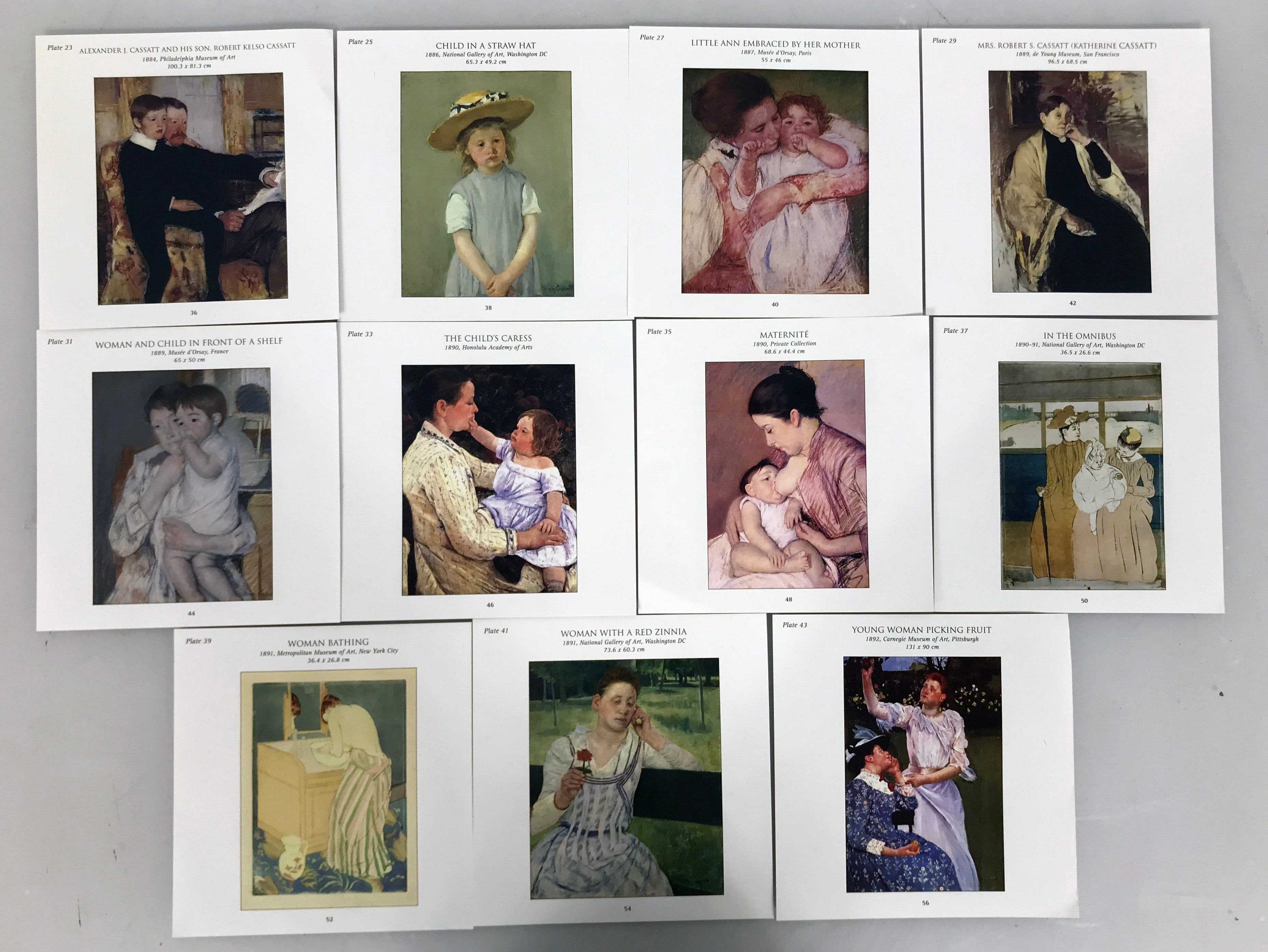 Set of 22 Assorted Mary Cassatt Prints (Plates 22-43)
