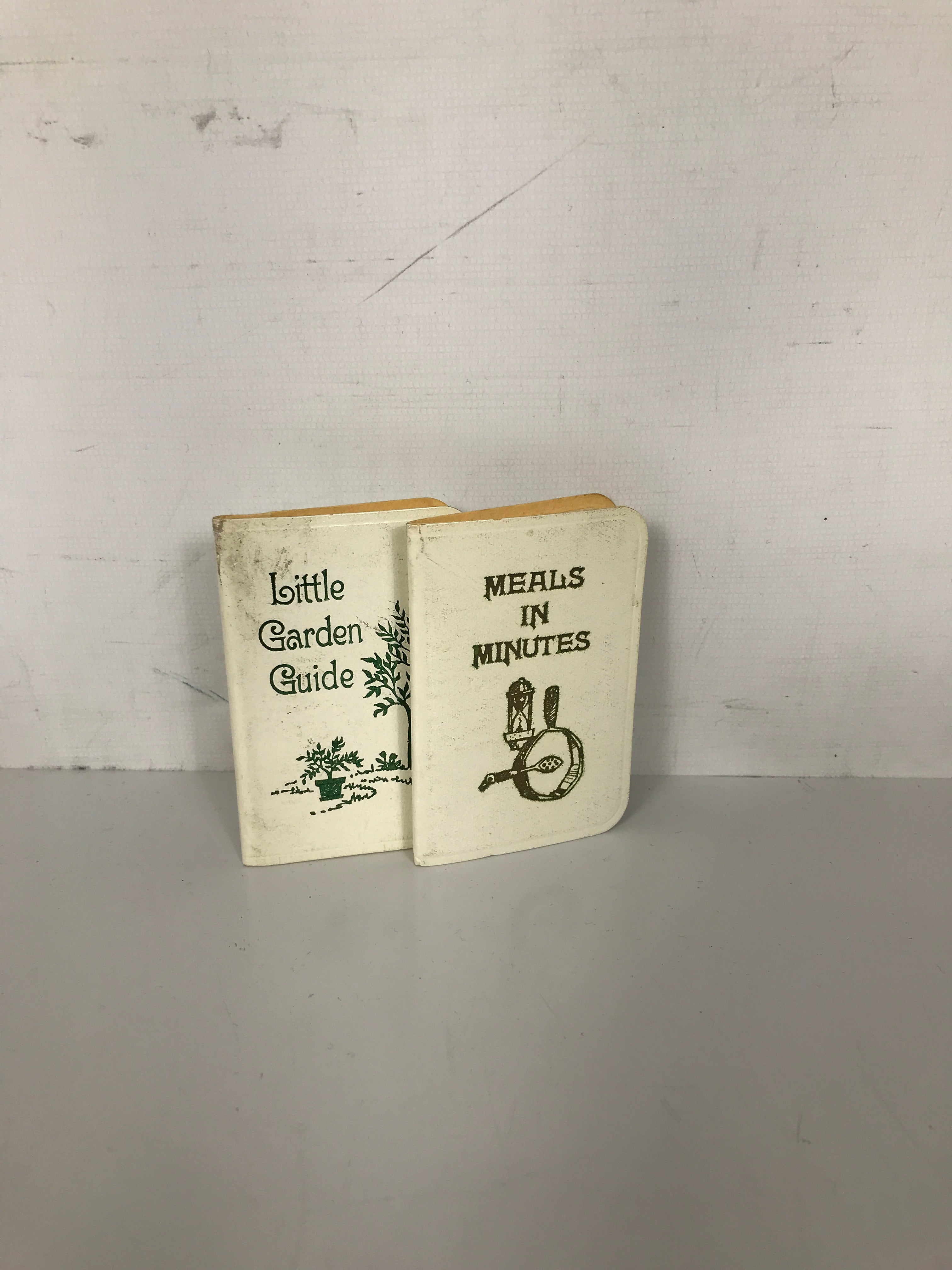 Lot of 2 Vintage Hallmark Mini Books: Meals in Minutes & Little Garden Guide SC