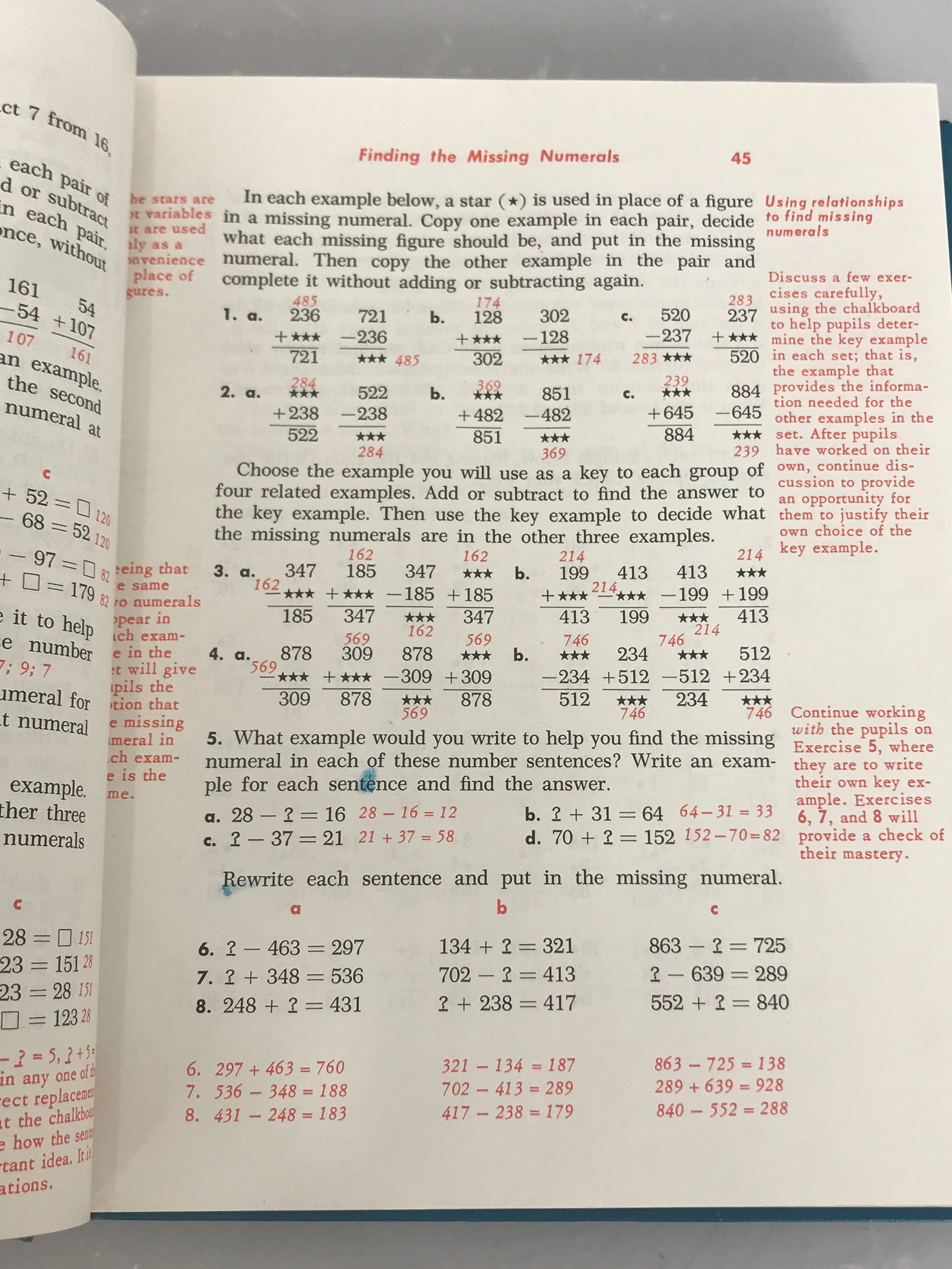 Textbook: Modern Arithmetic Through Discovery Teacher's Edition (1963) HC Vintage