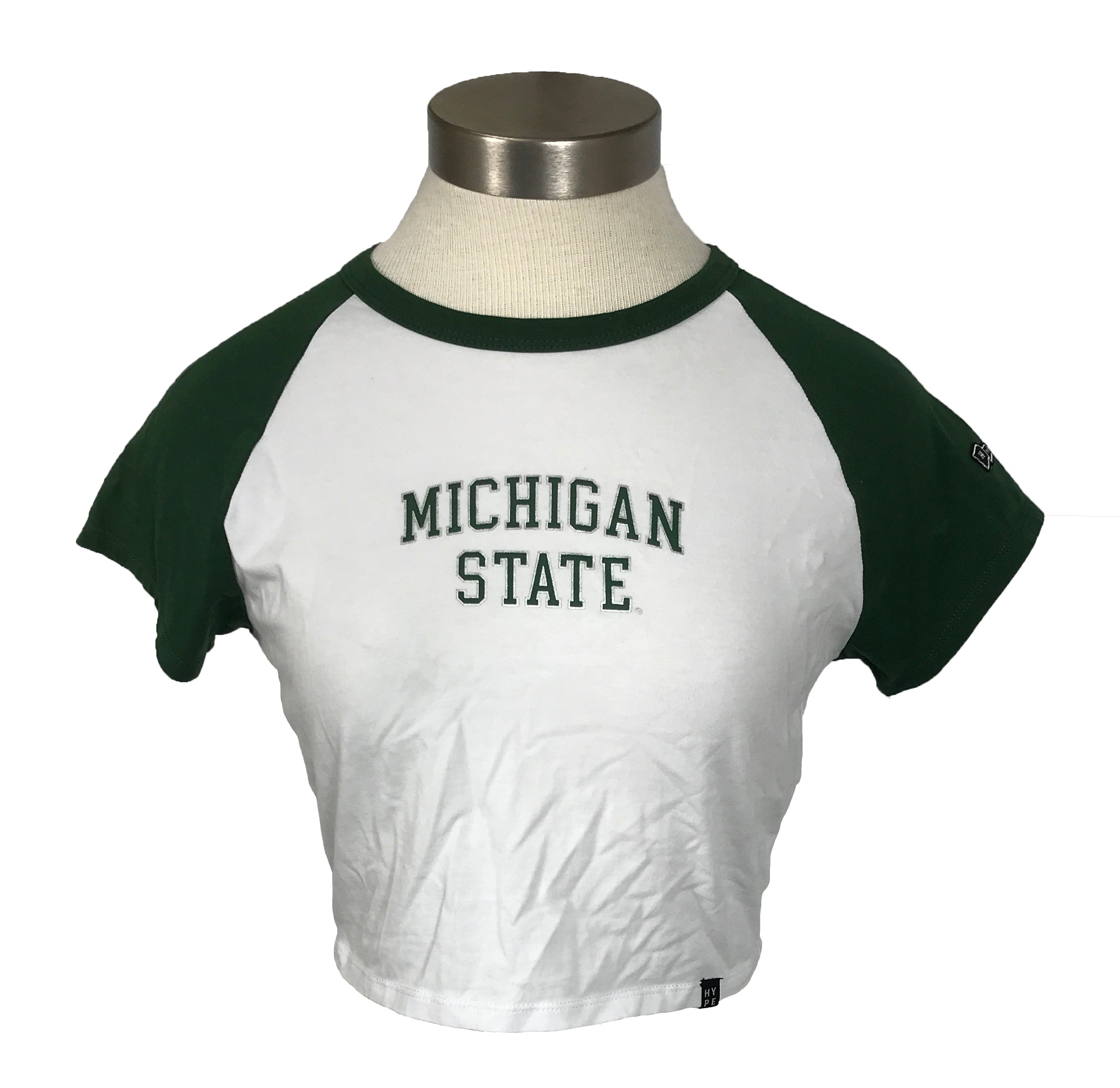 Hype and Vice Michigan State University White Crop Top Women's Size Medium
