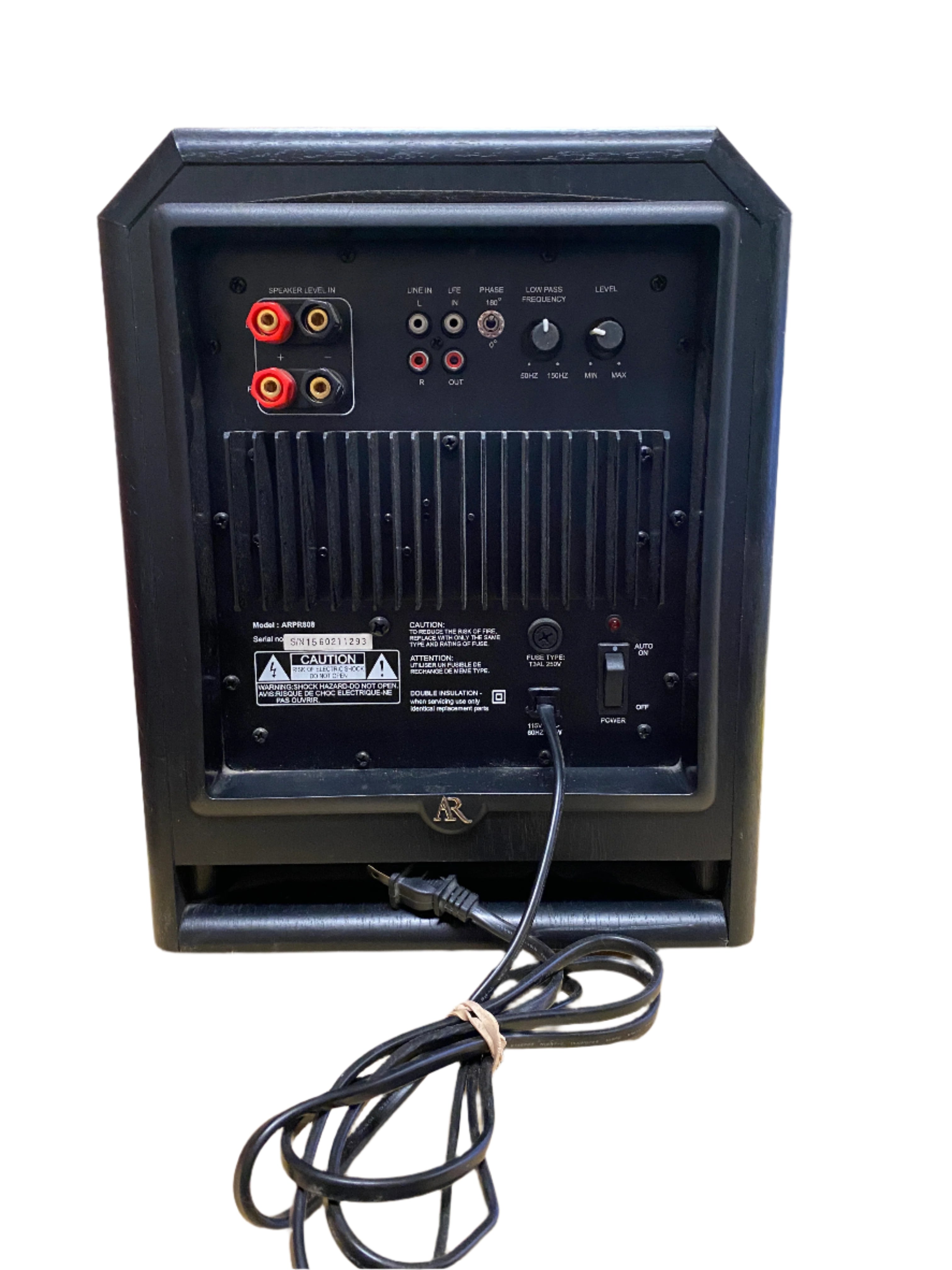 Acoustic Research ARPR808 Powered Subwoofer