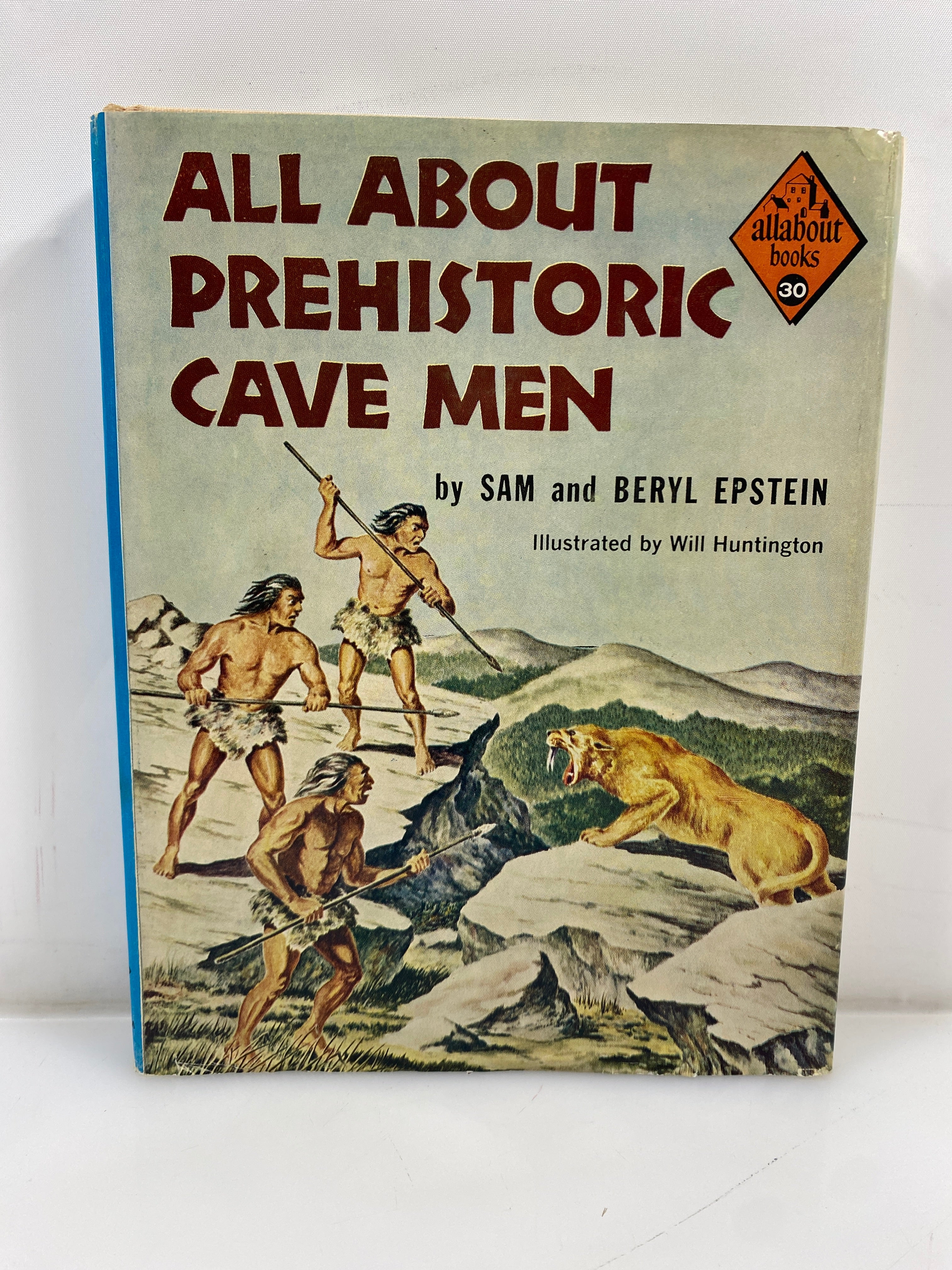 All About Prehistoric Cave Men Sam & Beryl Epstein Random House 1959 HCDJ