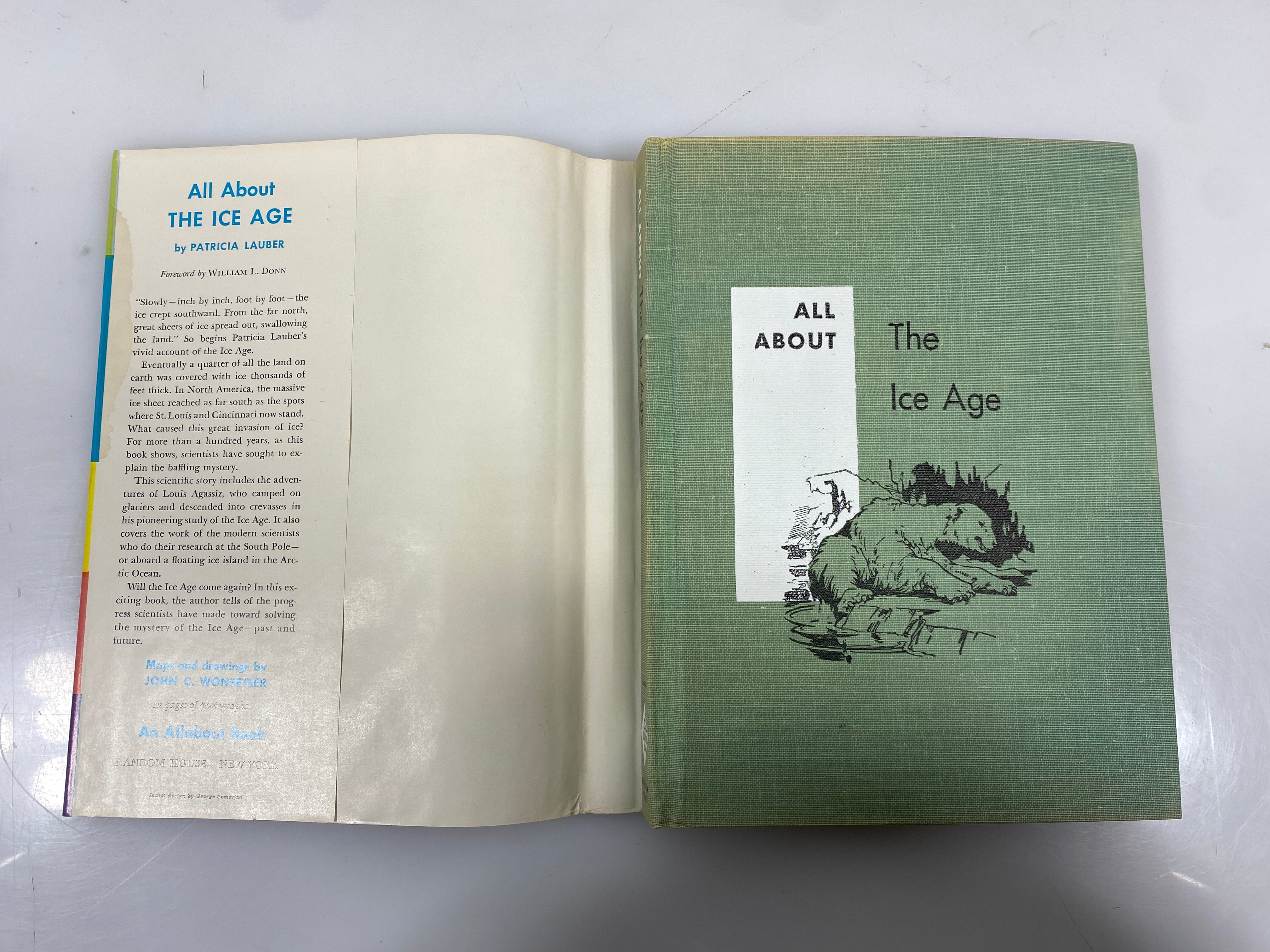 All About the Ice Age Patricia Lauber Random House 1959 HCDJ