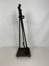 Antique 1800's Bradley & Hubbard Wrought Iron 4-Piece Fireplace Set