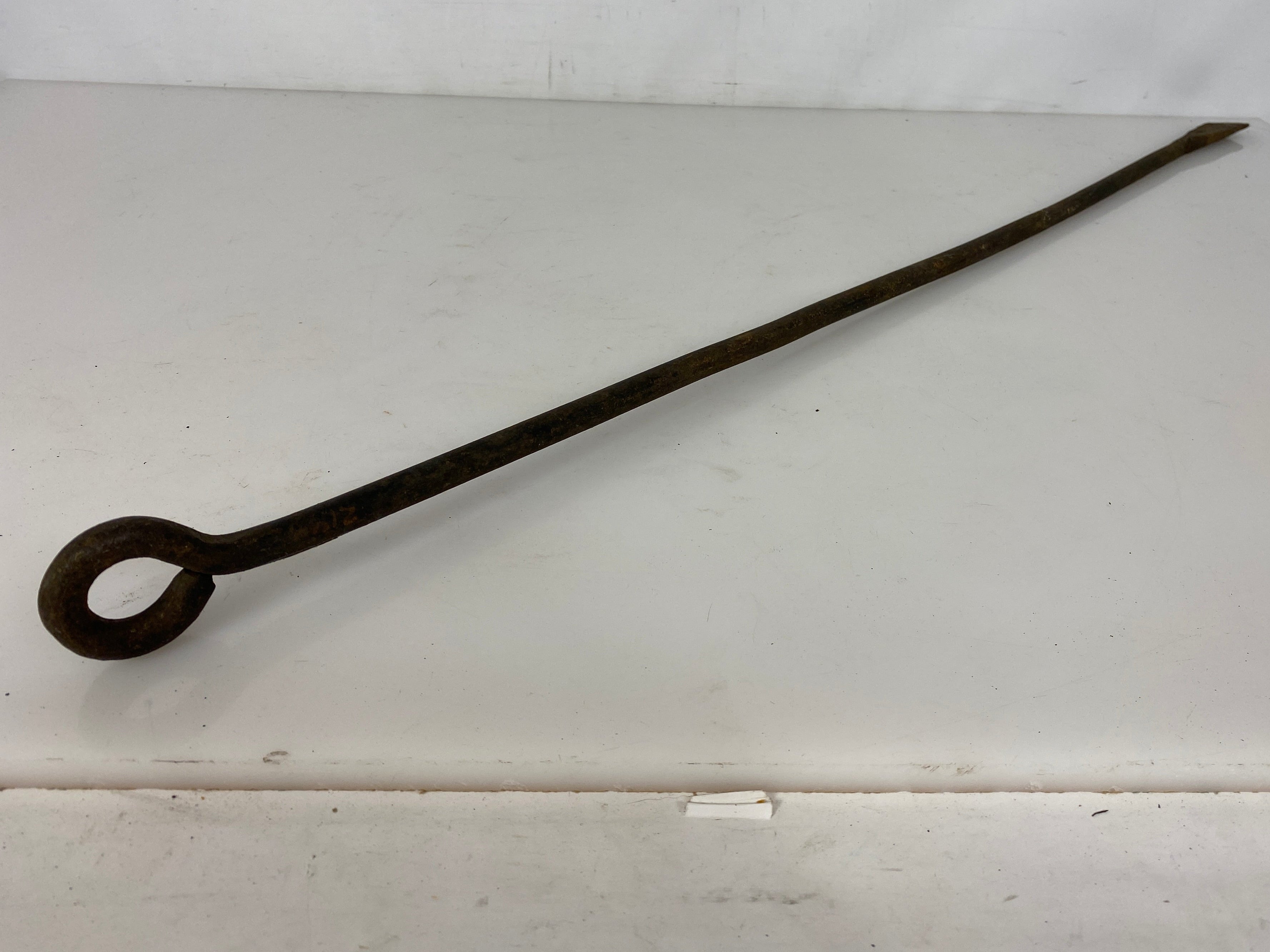 Antique Iron Fireplace Poker #3