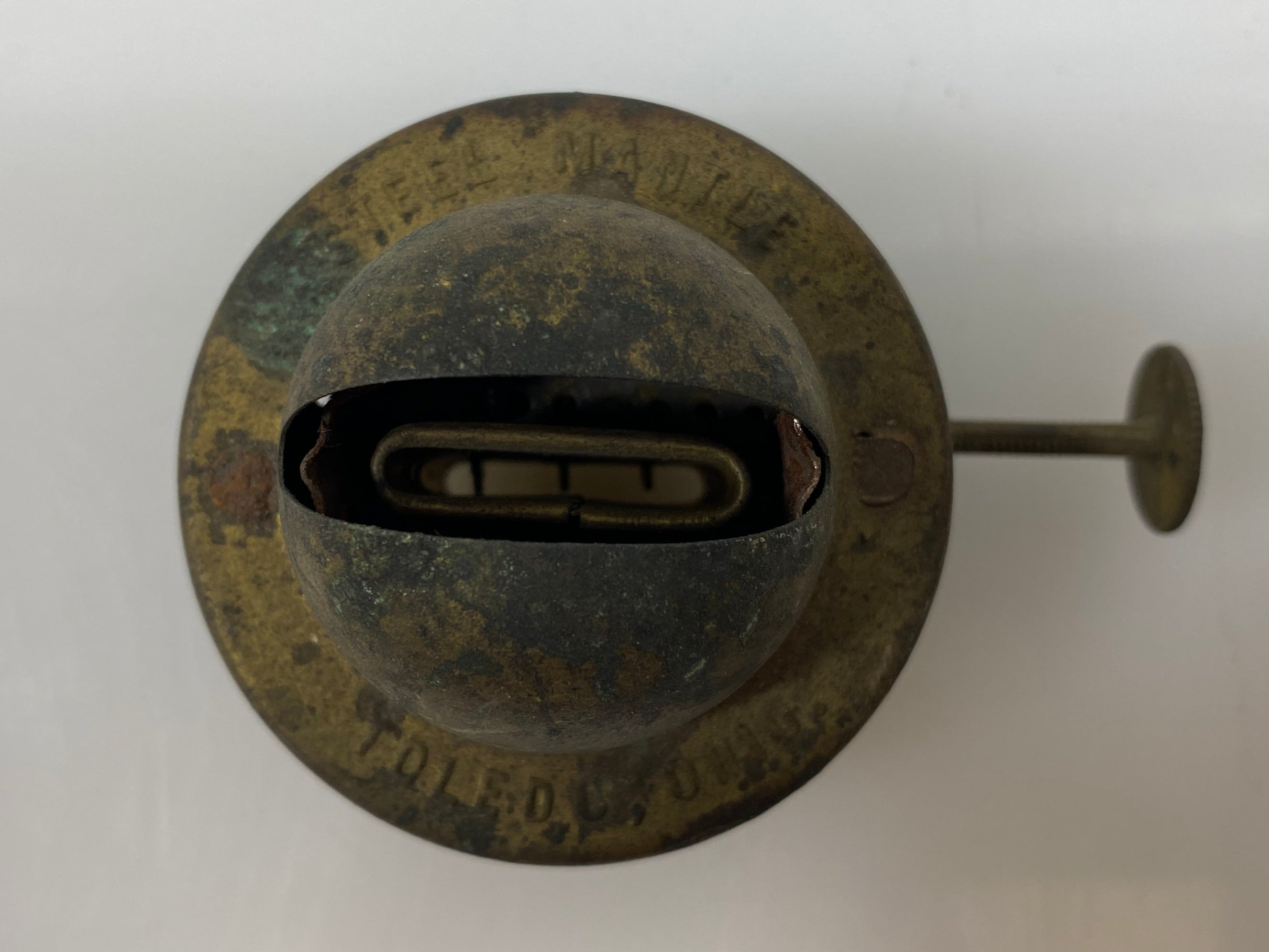 Antique Steel Mantle Toledo Ohio Lamp Burner #1