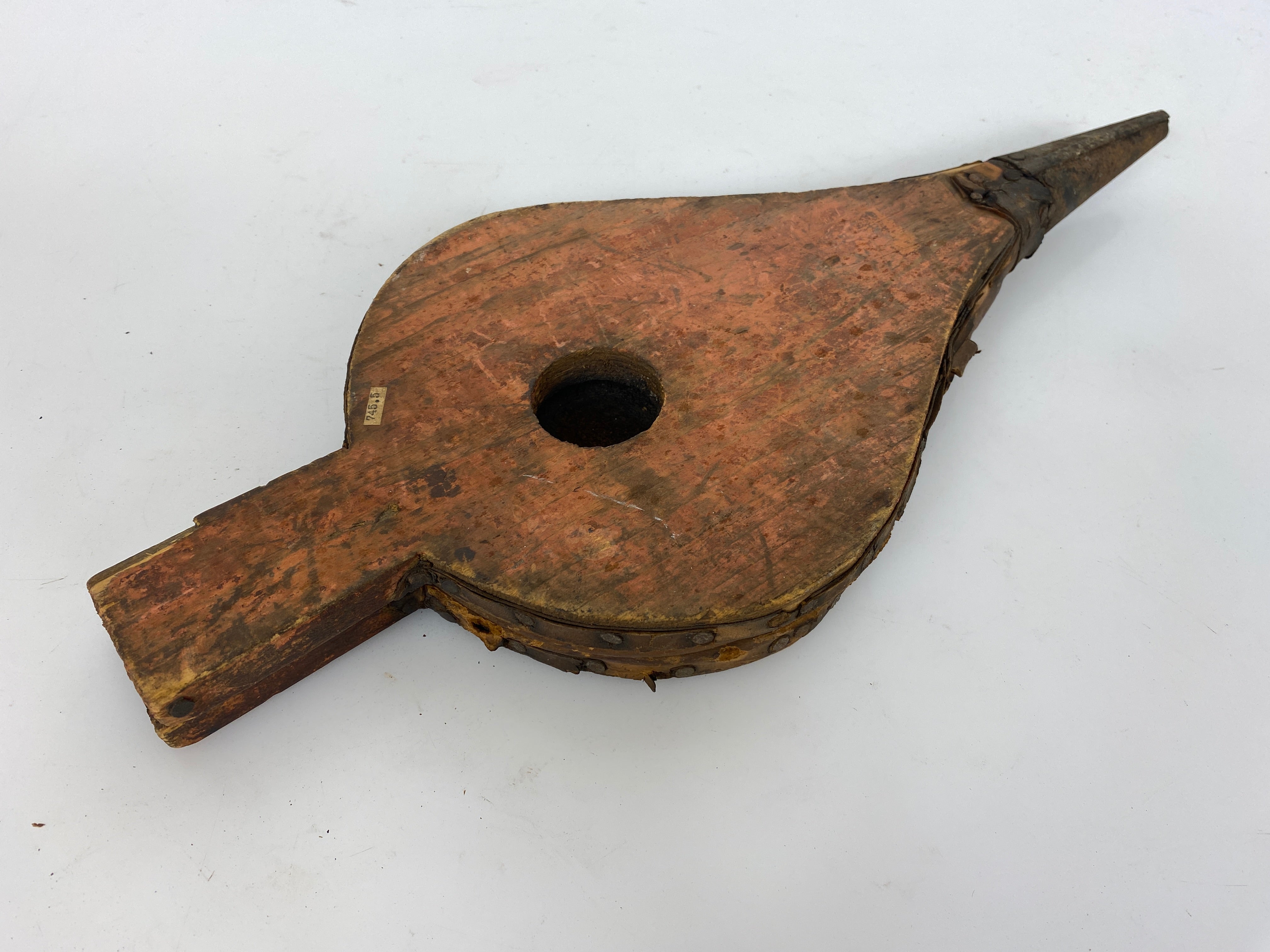 Antique Wood and Leather Bellows #2