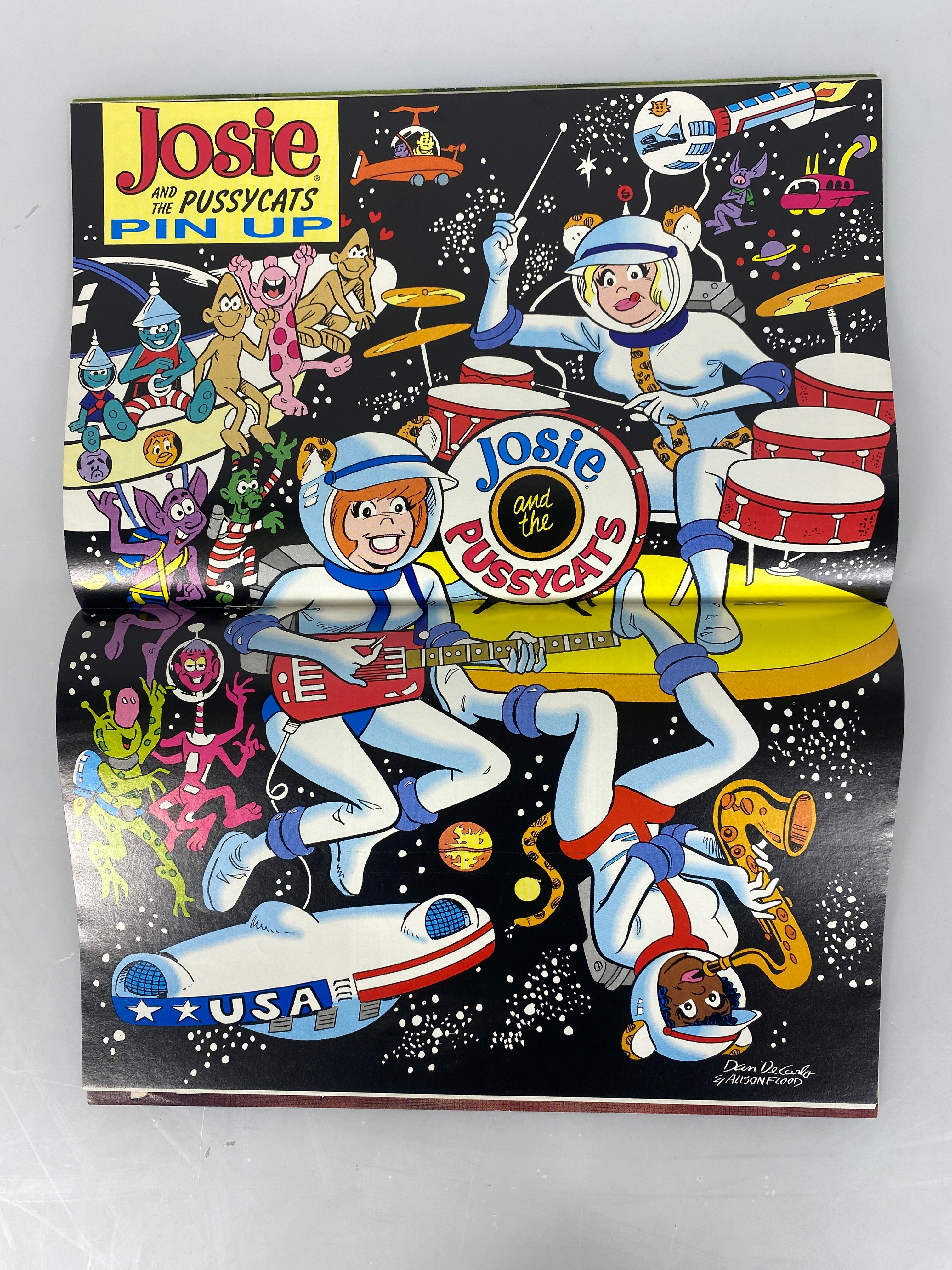 Archie Comic Josie and the Pussycats No. 1 and 2 with Pin Up Posters 1993-1994
