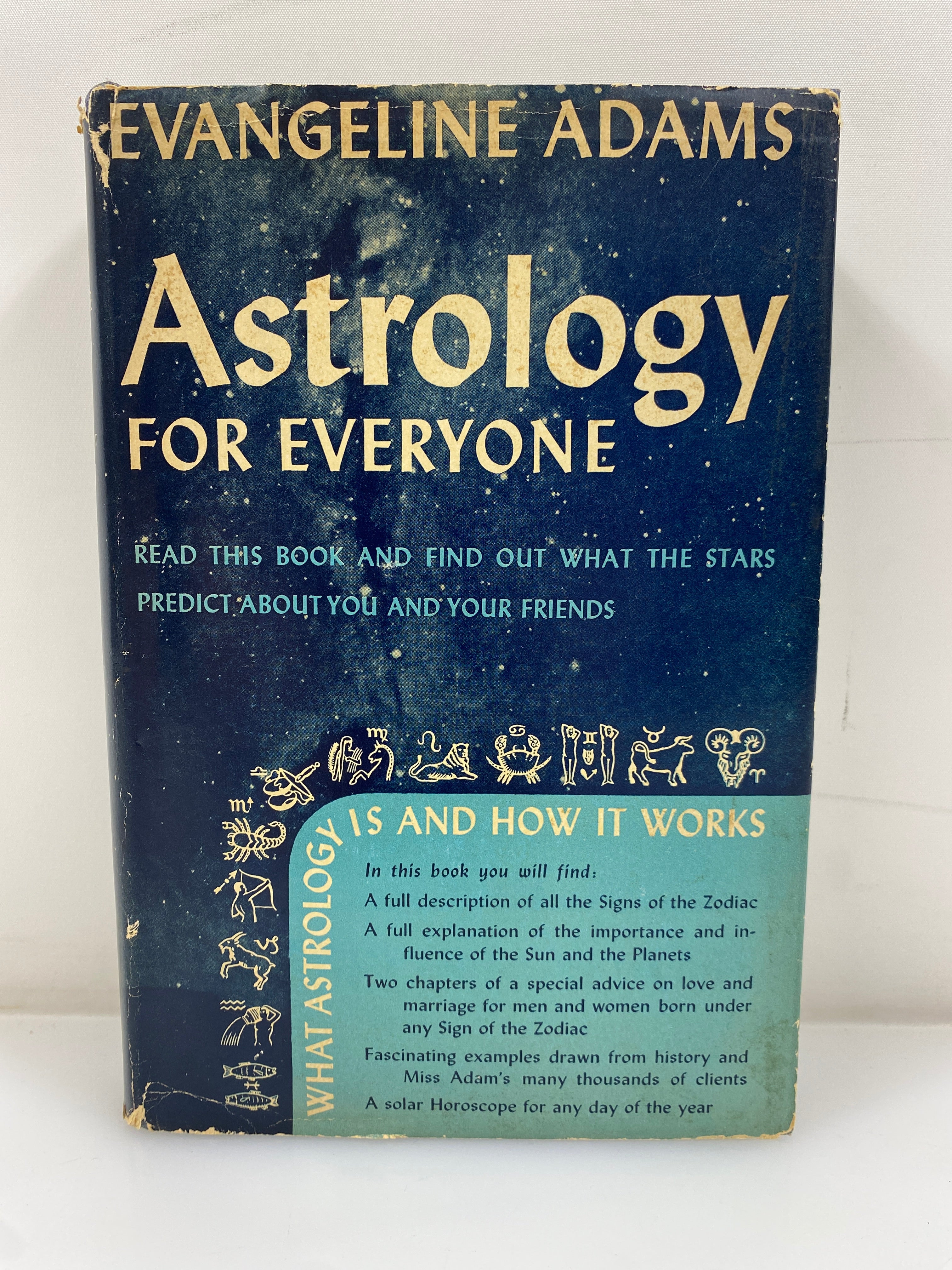 Astrology for Everyone Evangeline Adams 1943 Reprint HC DJ