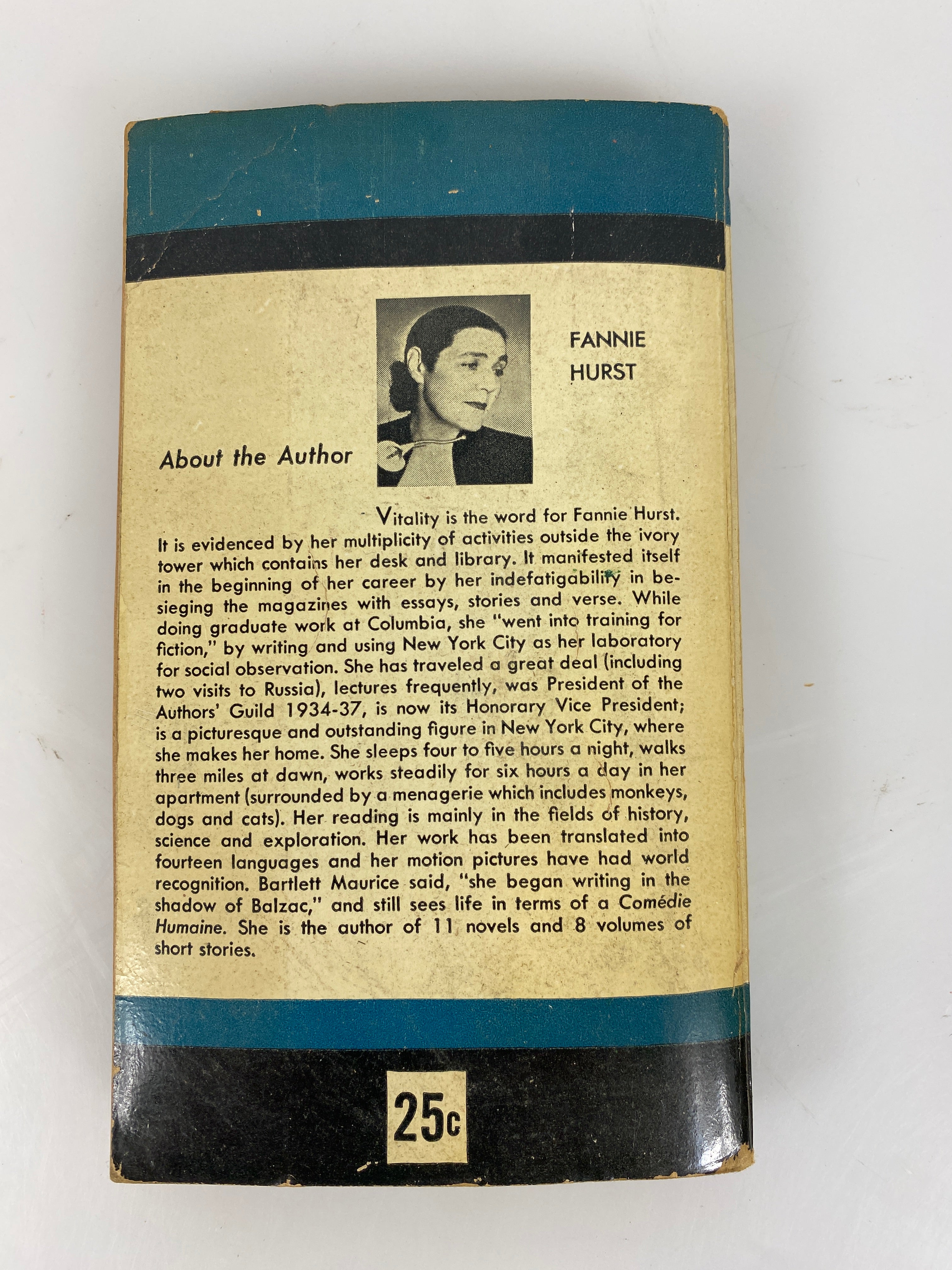 Back Street Fannie Hurst paperback 1946