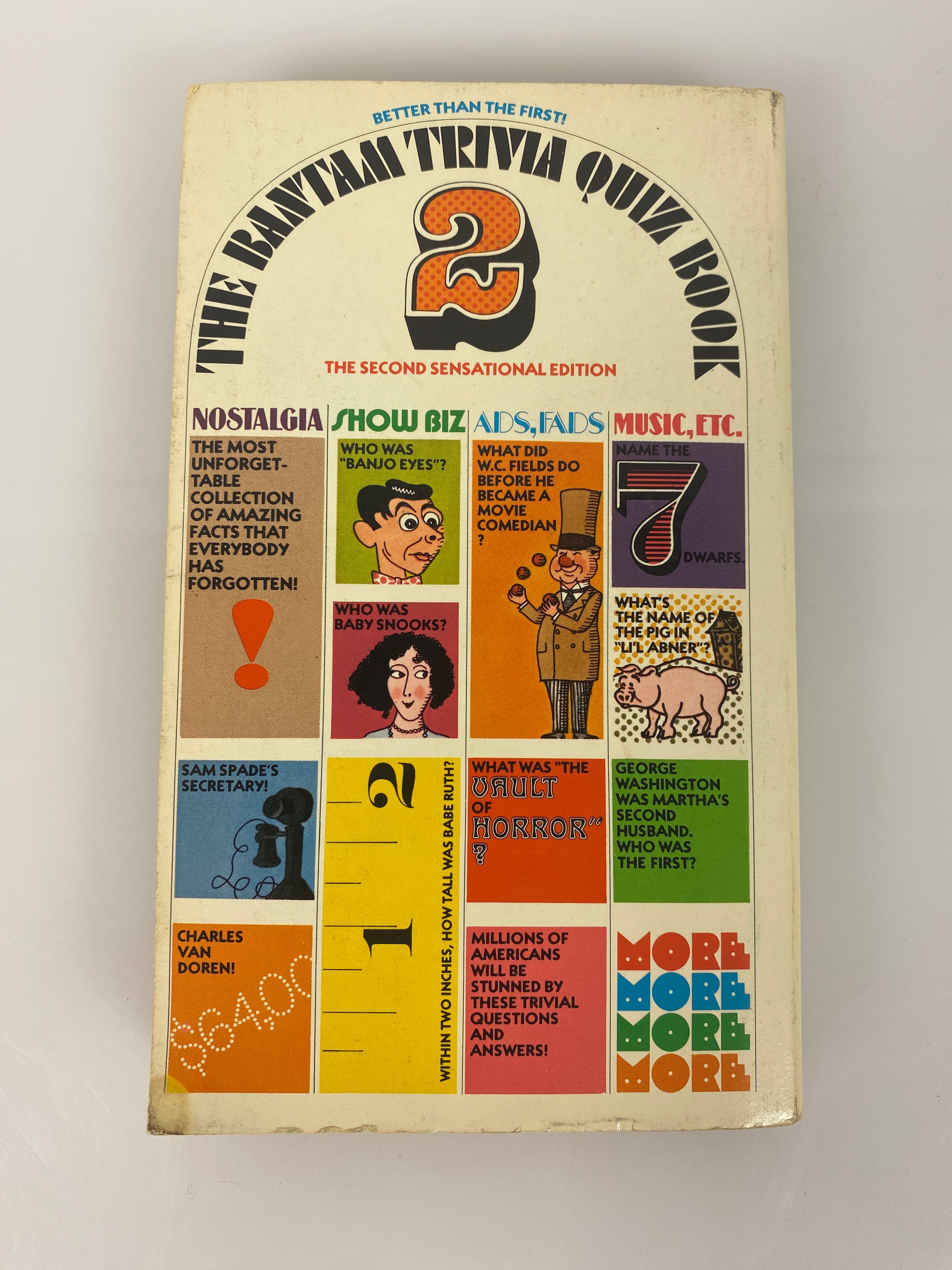 Bantam Trivia Quiz Book 2 Vintage Paperback 1976