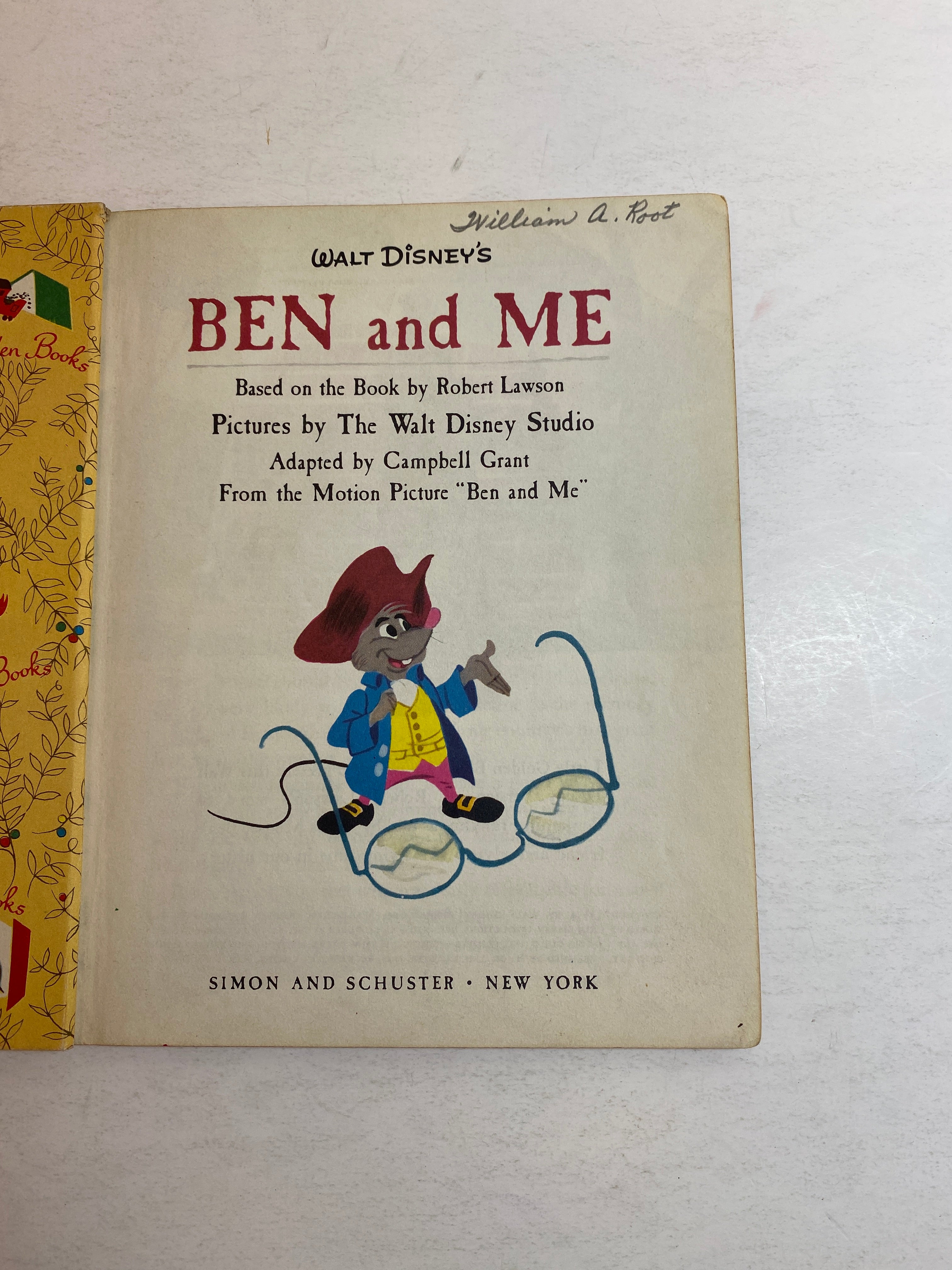 Ben and Me Golden Book "A" 1954