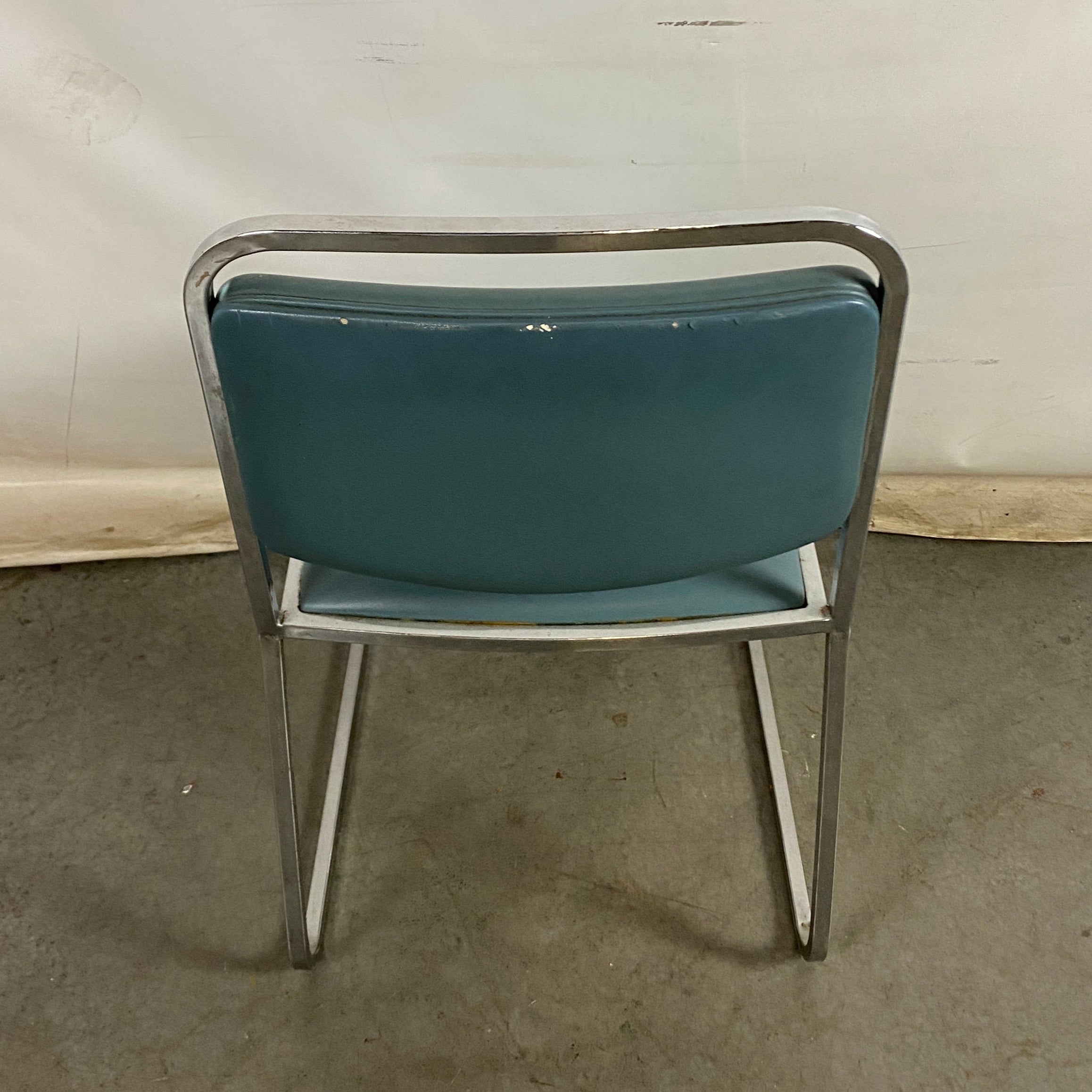 Bertolini Seating Blue Upholstered Stackable Chair