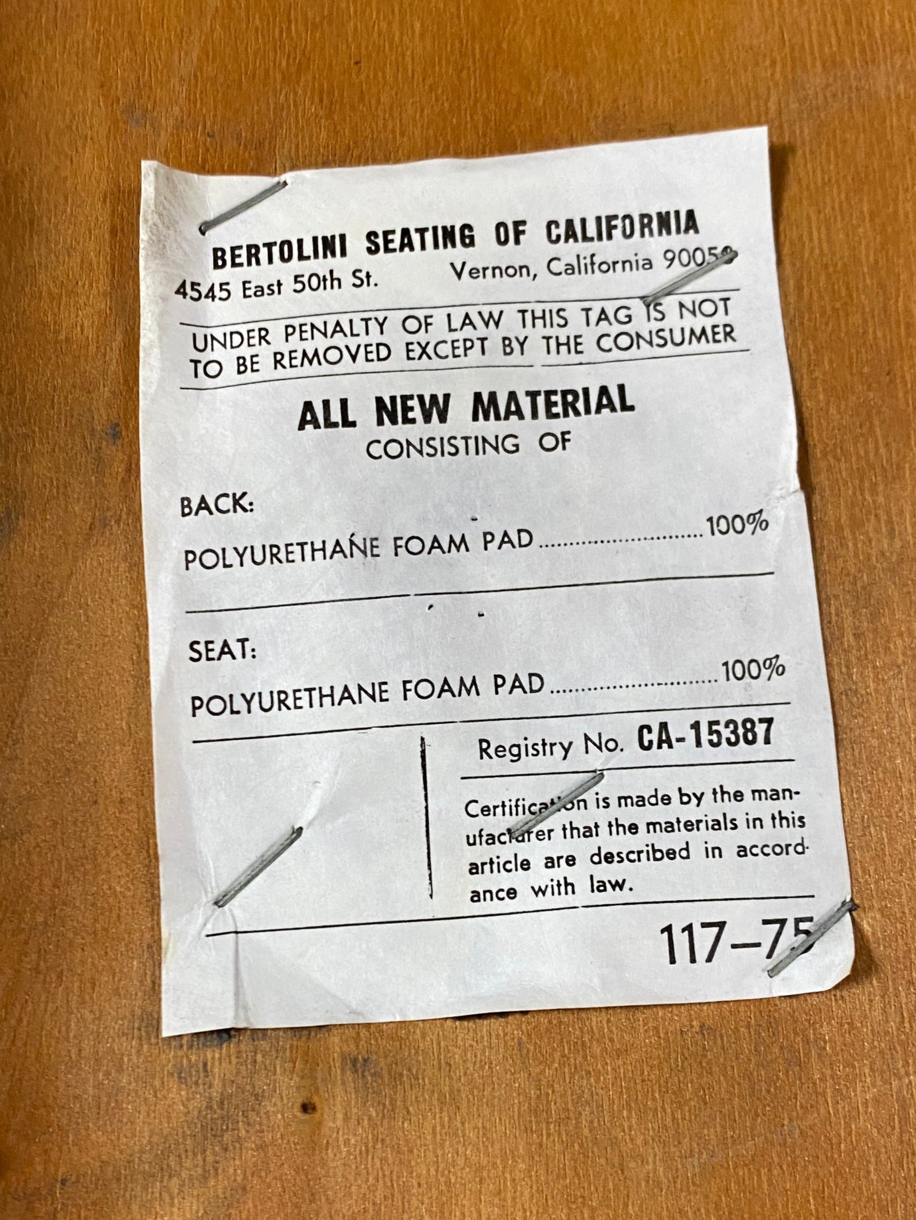 Bertolini Seating Blue Upholstered Stackable Chair