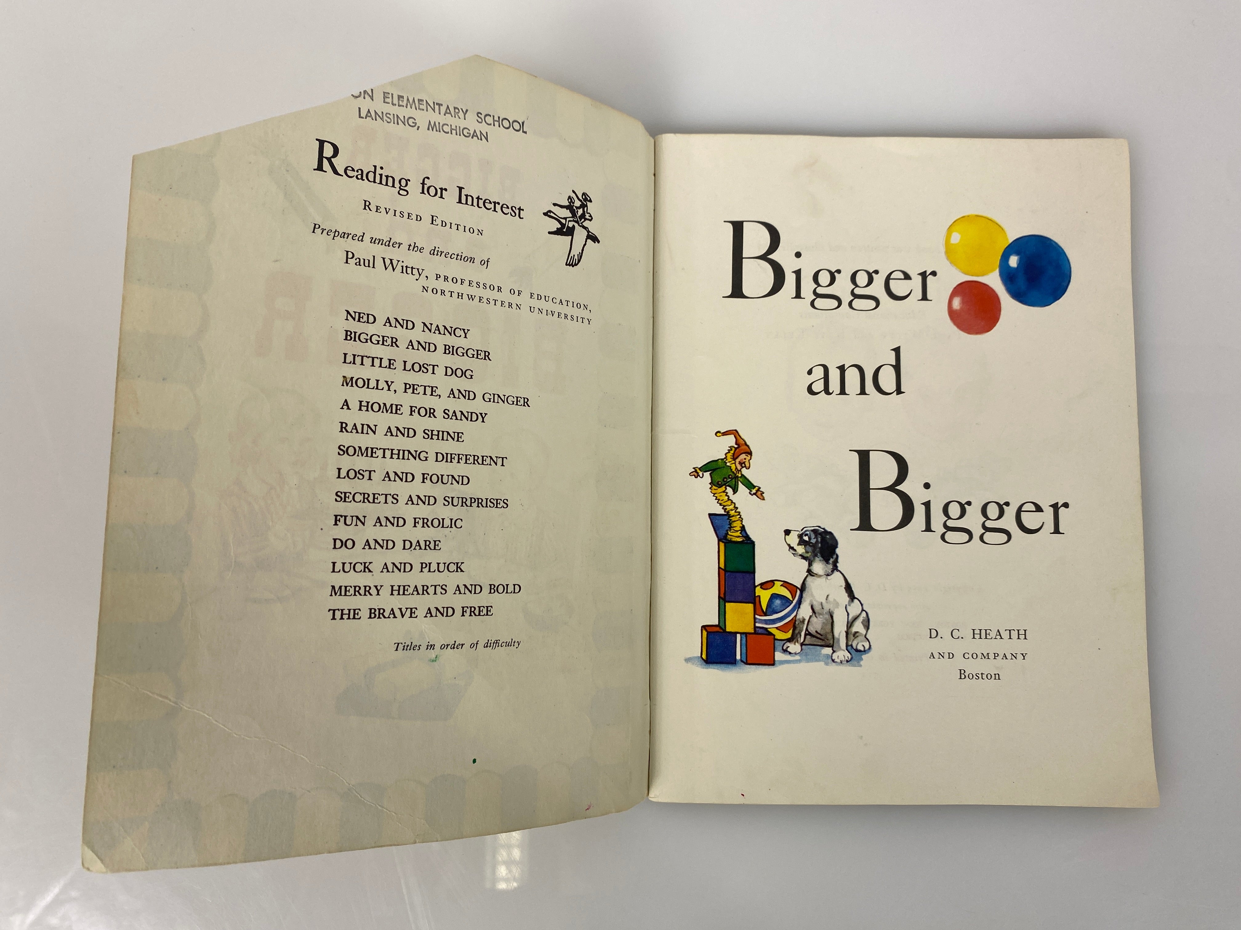 Bigger and Bigger The Twins Inez Hogan Vintage Children's Book 1946