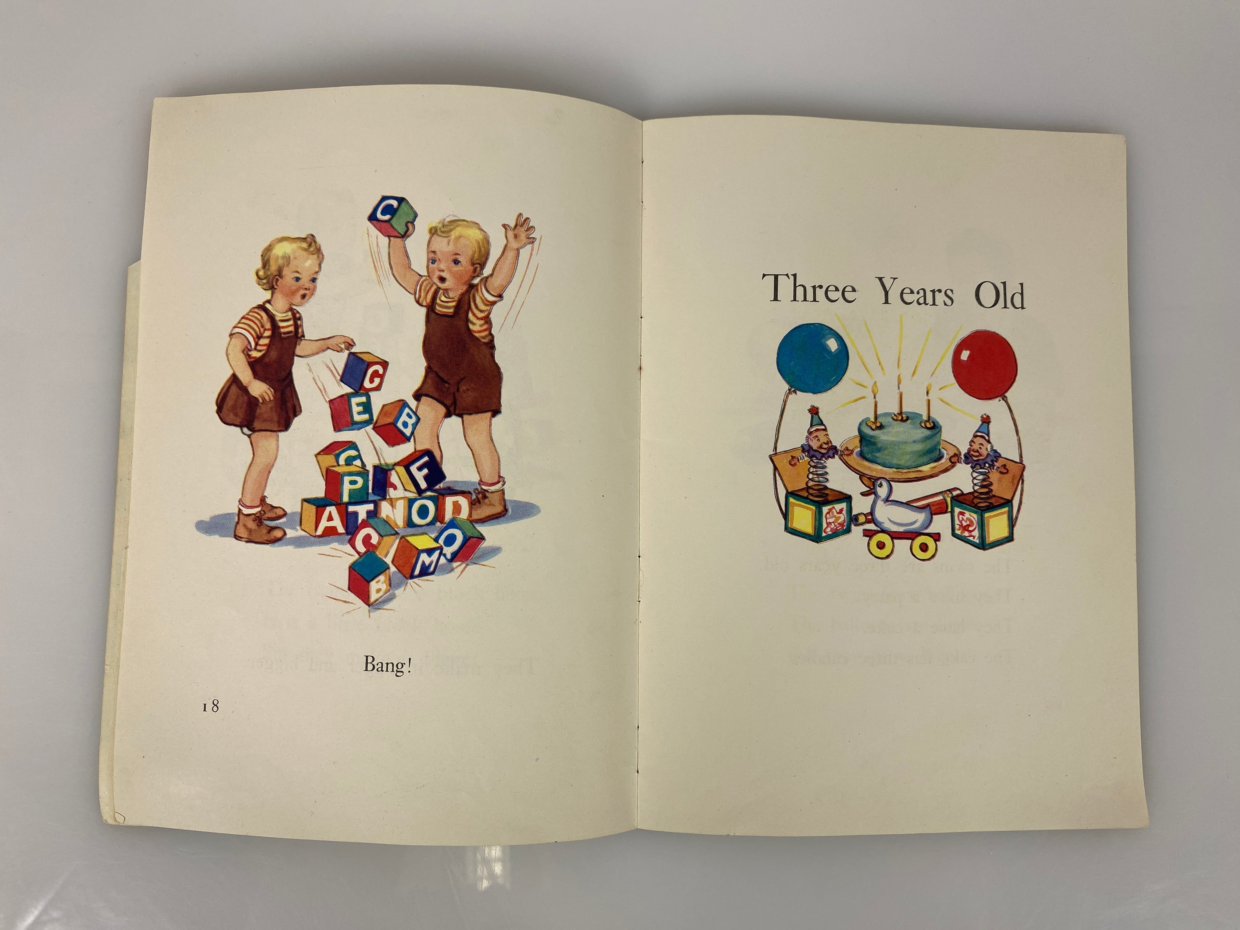 Bigger and Bigger The Twins Inez Hogan Vintage Children's Book 1946