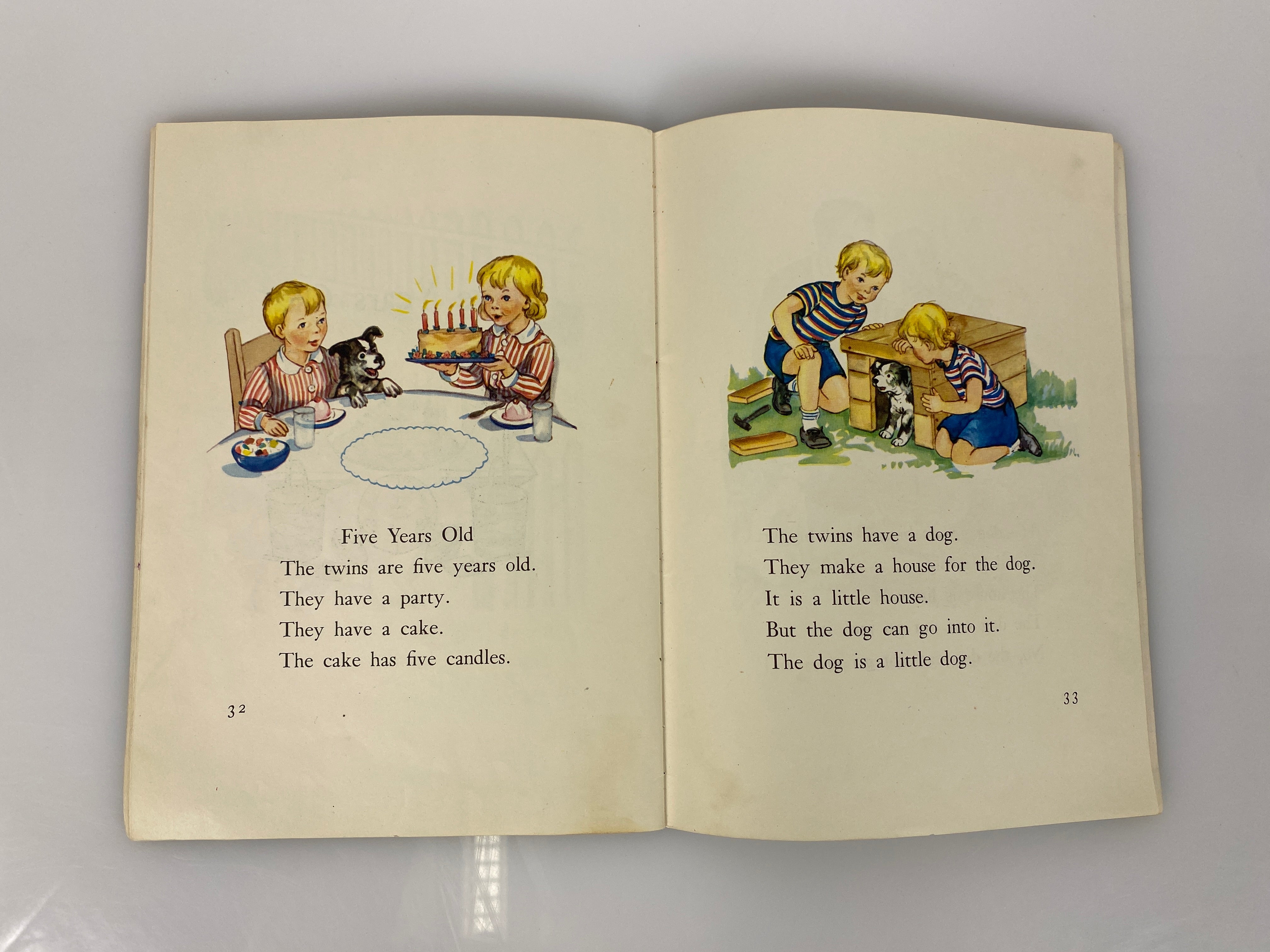 Bigger and Bigger The Twins Inez Hogan Vintage Children's Book 1946