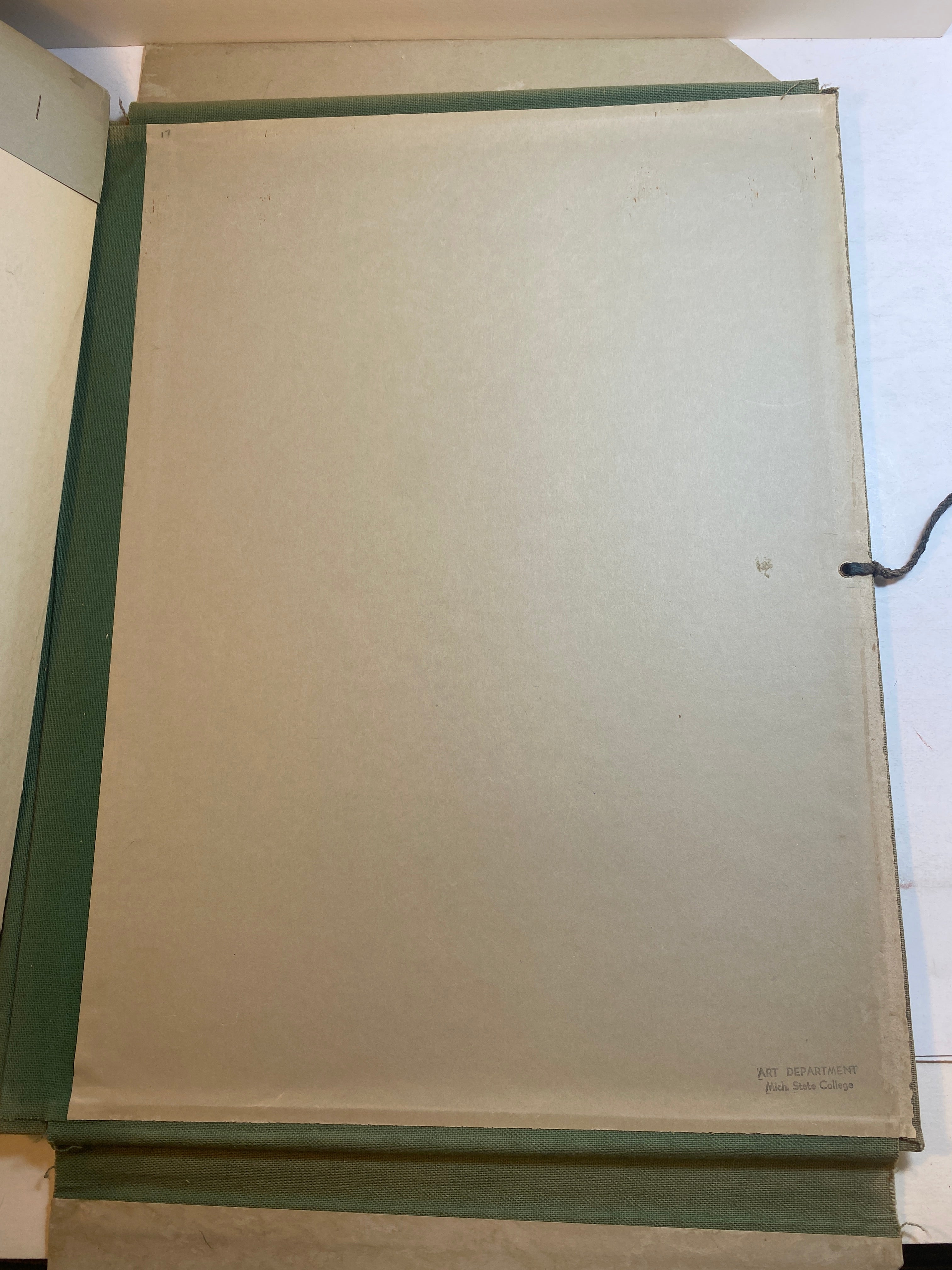 Block Print Textile Design by Milwaukee WPA Handicraft Project Depression Era