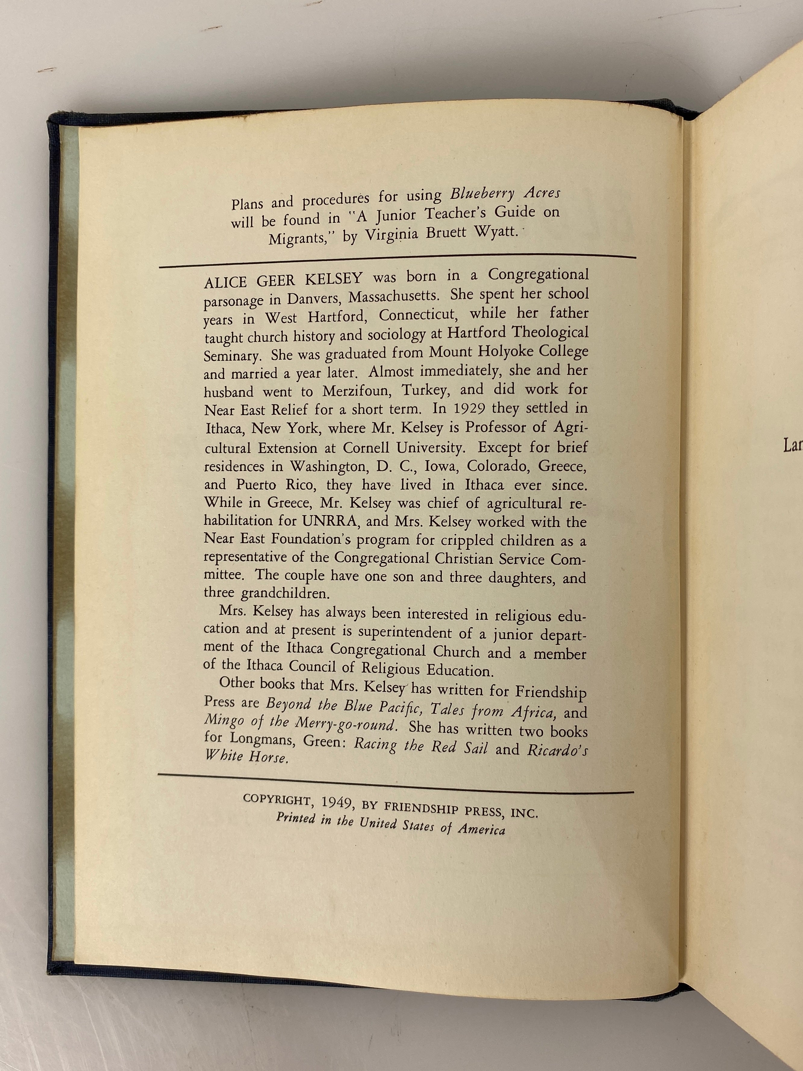 Blueberry Acres by Alice Geer Kelsey 1949 Vintage HC