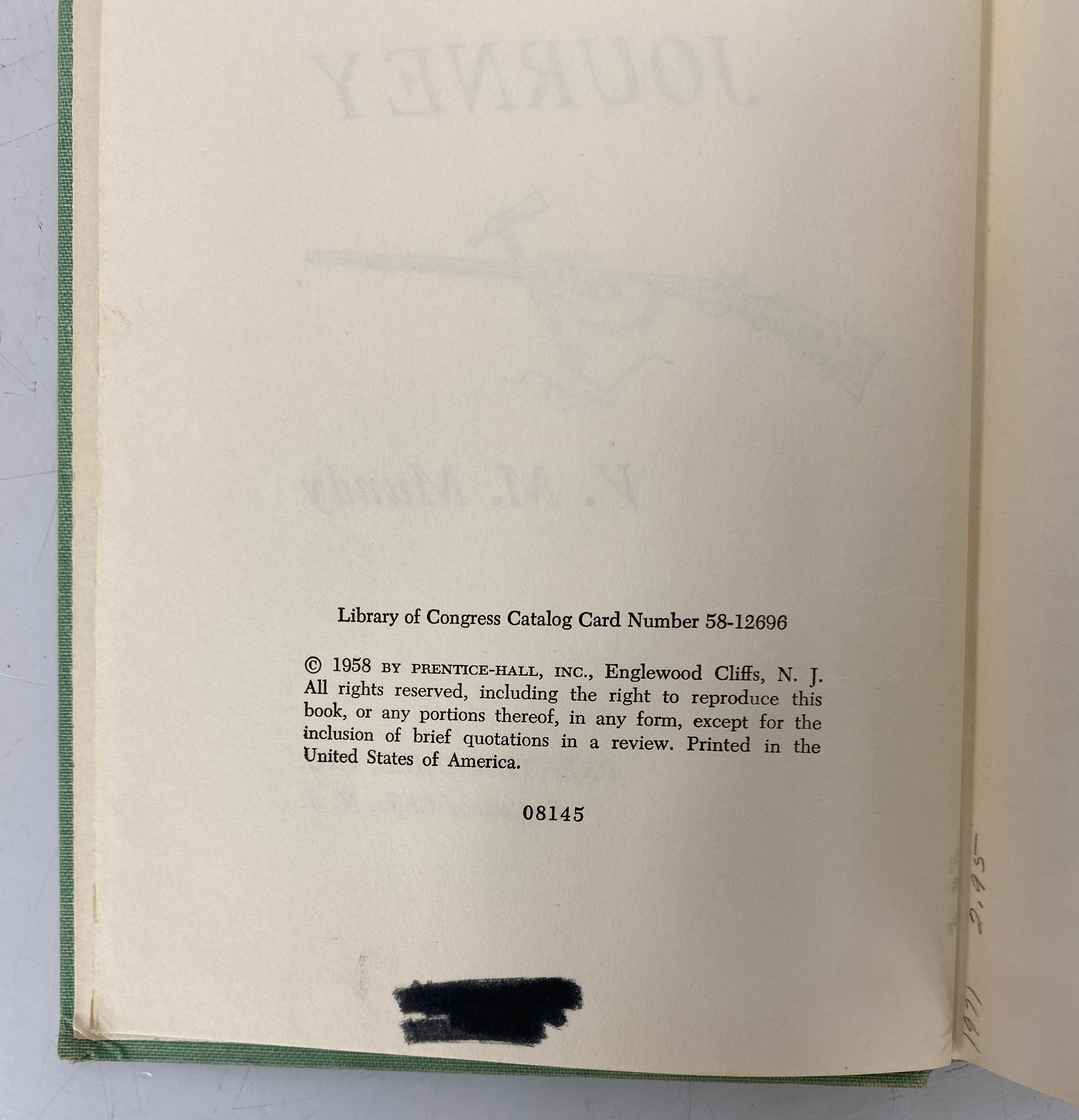 Brave Journey V.M. Mundy 1958 Vintage HC Ex-Library