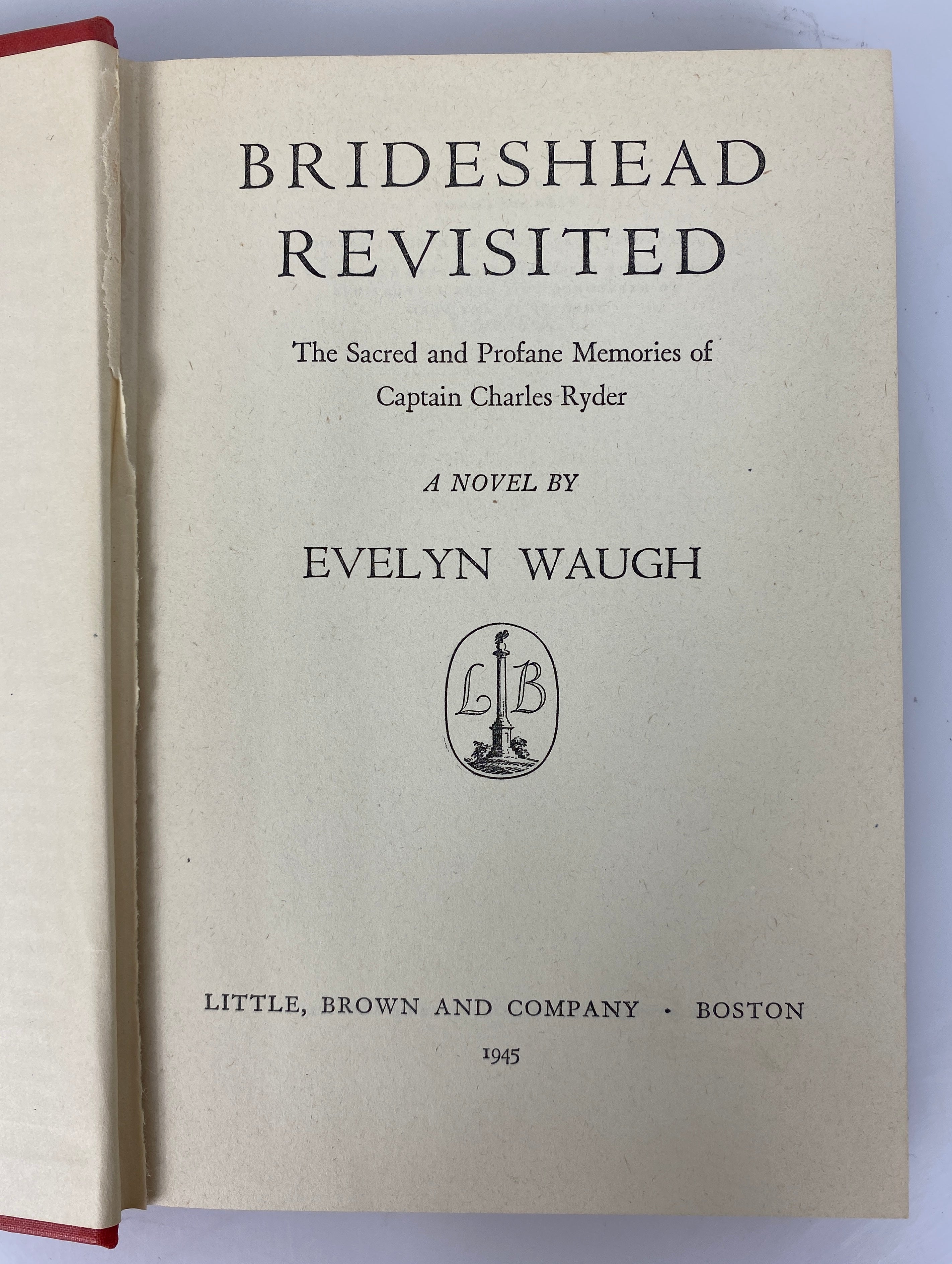 Brideshead Revisited by Evelyn Waugh 1945 1st American Ed HC DJ