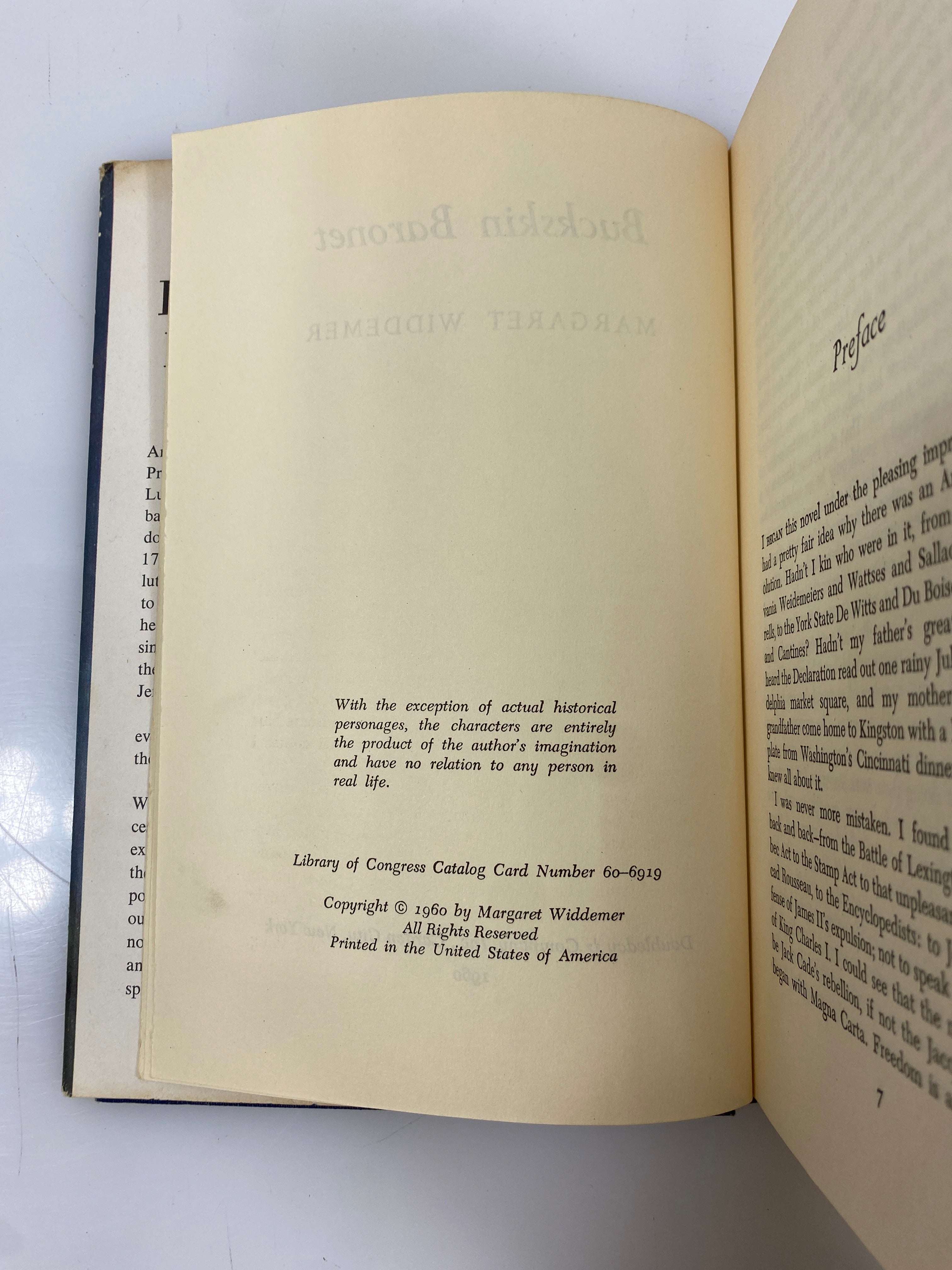 Buckskin Baronet by Widdemer NY on the Eve of Revolution 1960 Vintage HCDJ