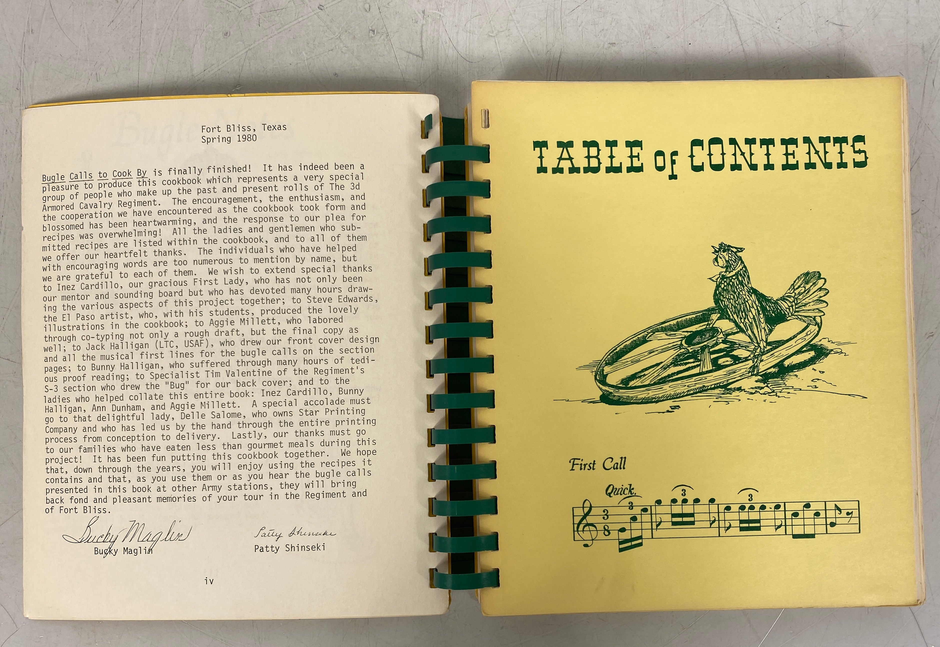 Bugle Calls to Cook By 3rd Armored Cavalry Regiment Fort Bliss TX Spiral SC