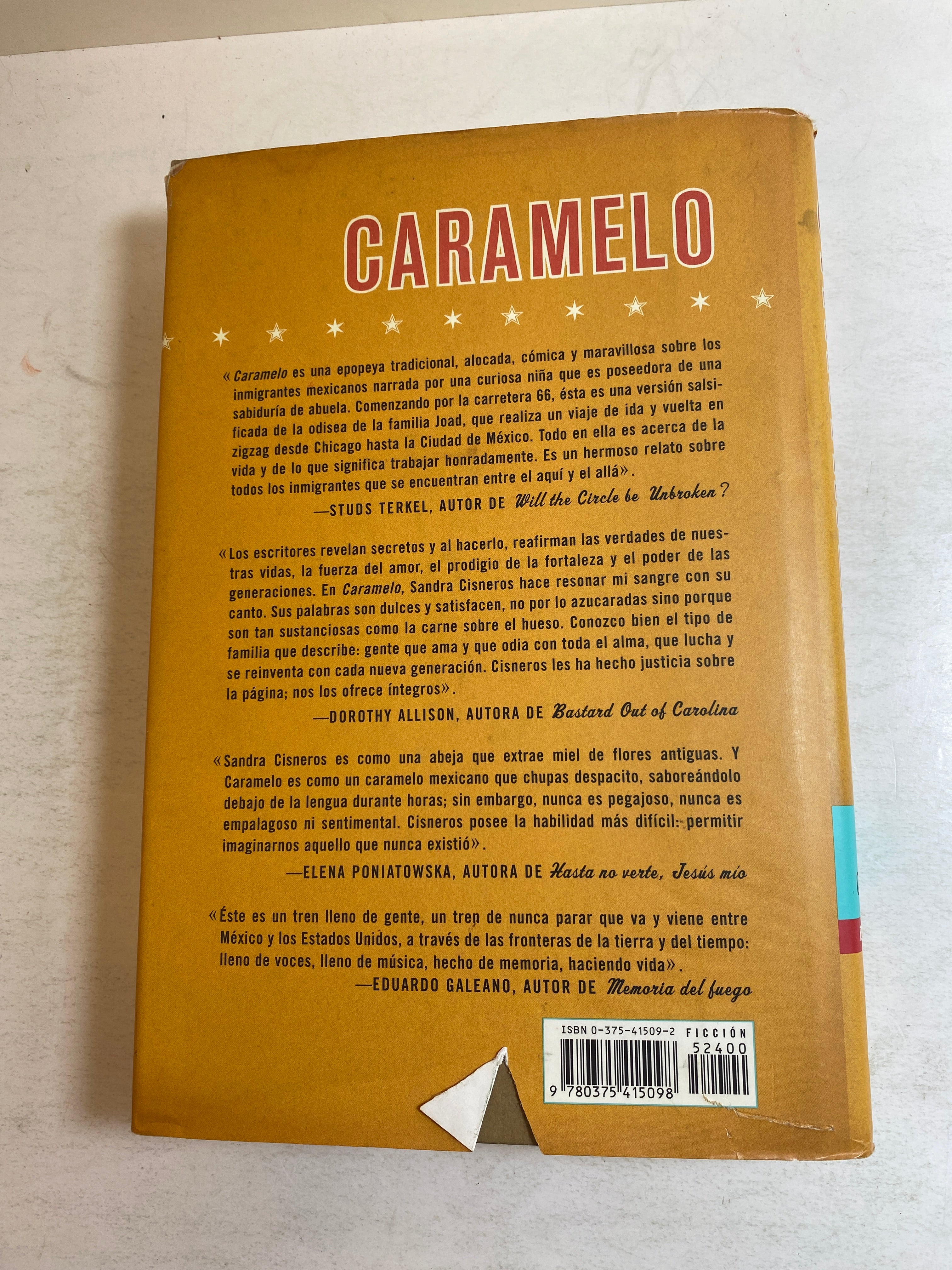 Caramelo Sandra Cisneros HCDJ 2002 First Edition in Spanish