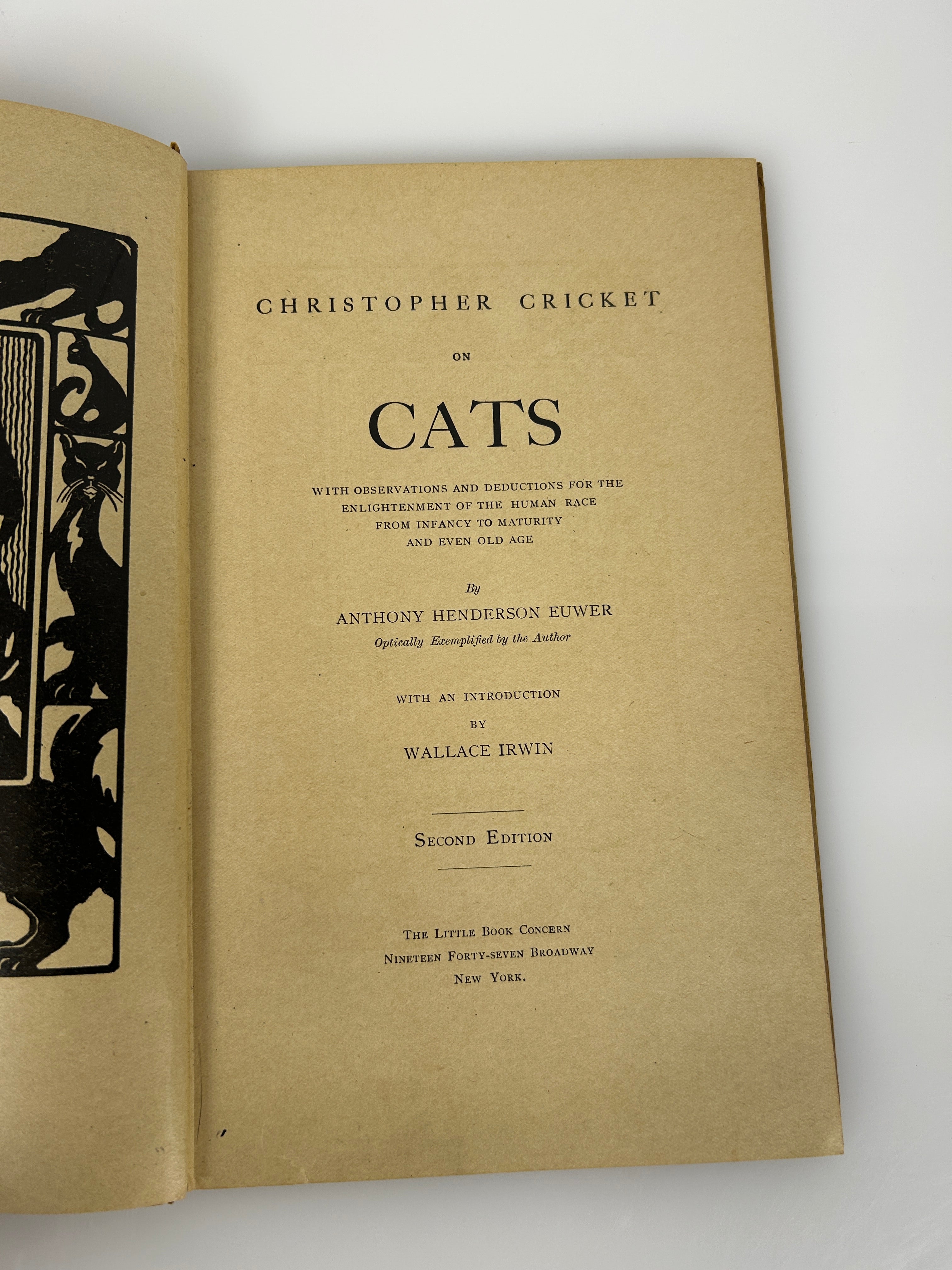 Christopher Cricket on Cats Euwer, Anthony Henderson 1909 2nd Ed