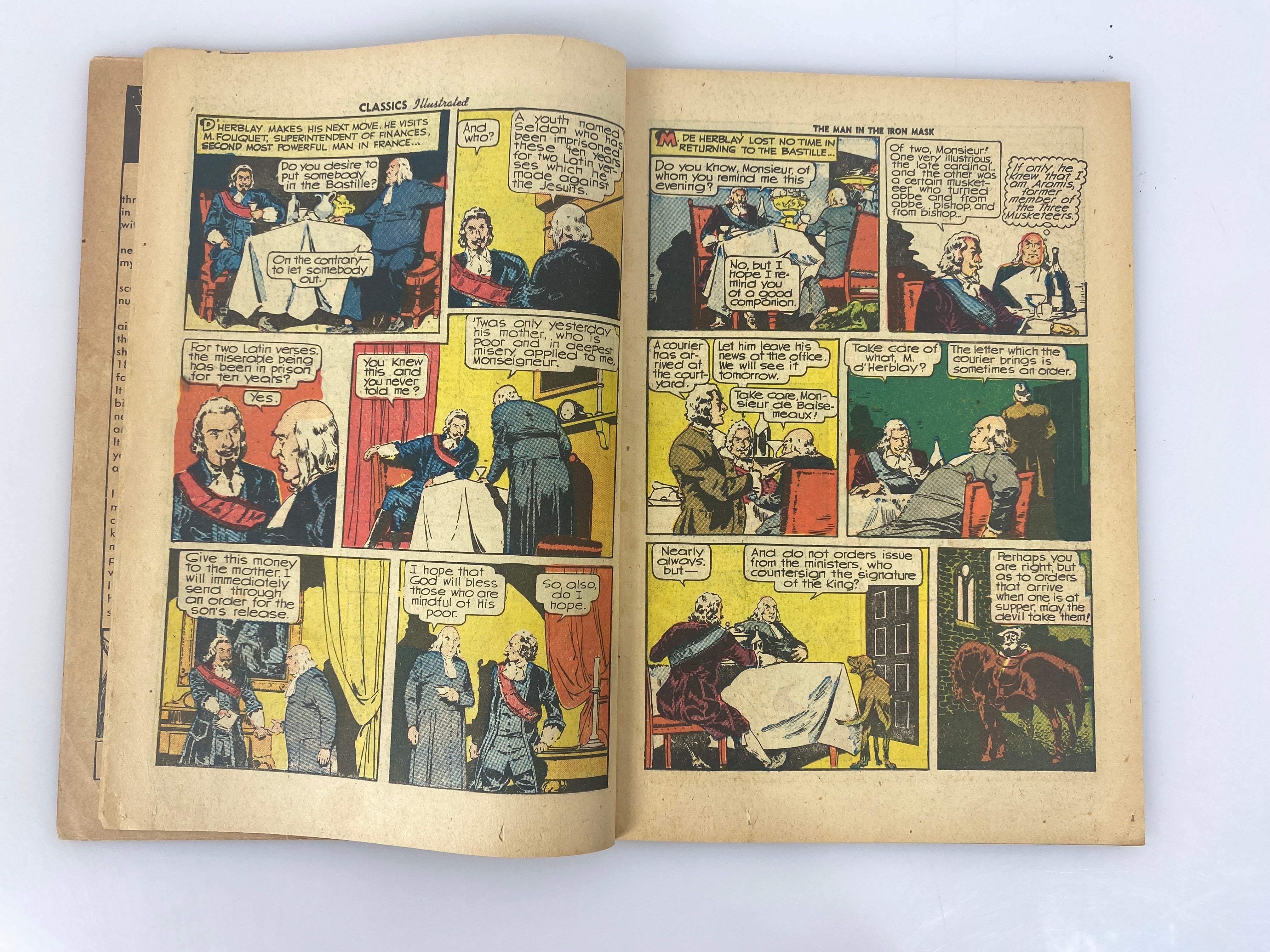 Classics Illustrated Man in the Iron Mask Alexandre Dumas No. 54  1948 HRM 55