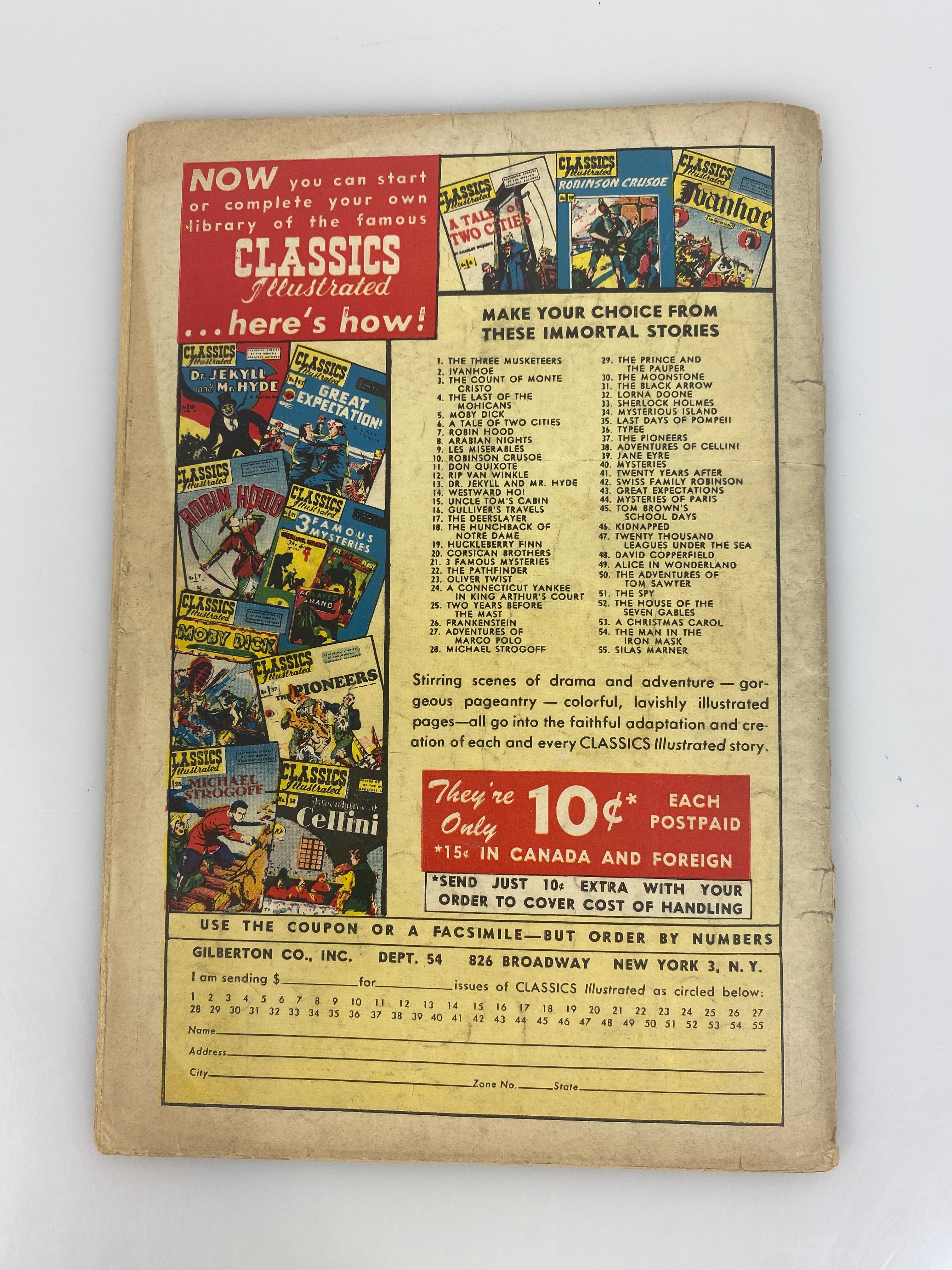 Classics Illustrated Man in the Iron Mask Alexandre Dumas No. 54  1948 HRM 55