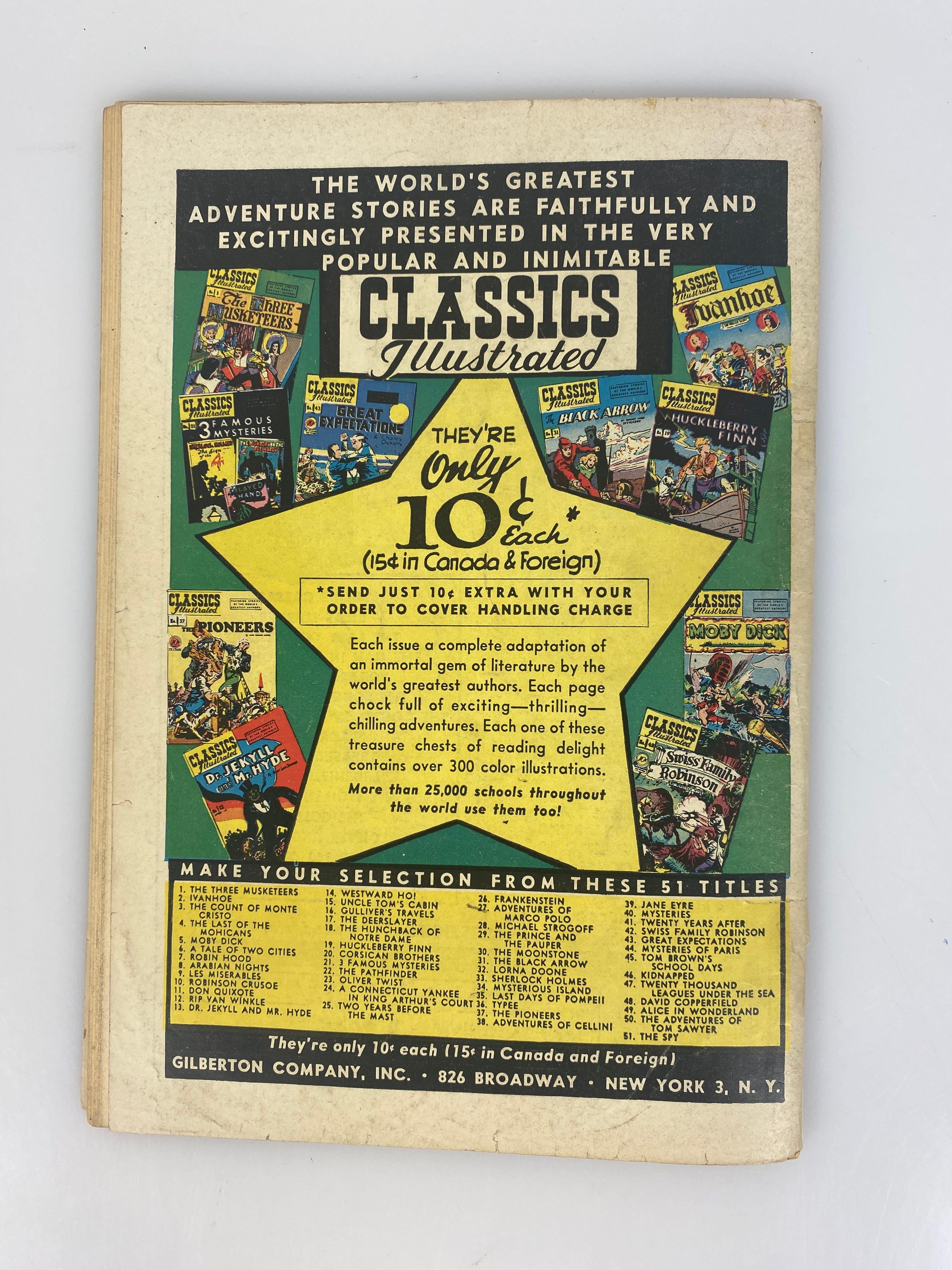 Classics Illustrated Spy James Fenimore Cooper No. 51 Original Issue 1948