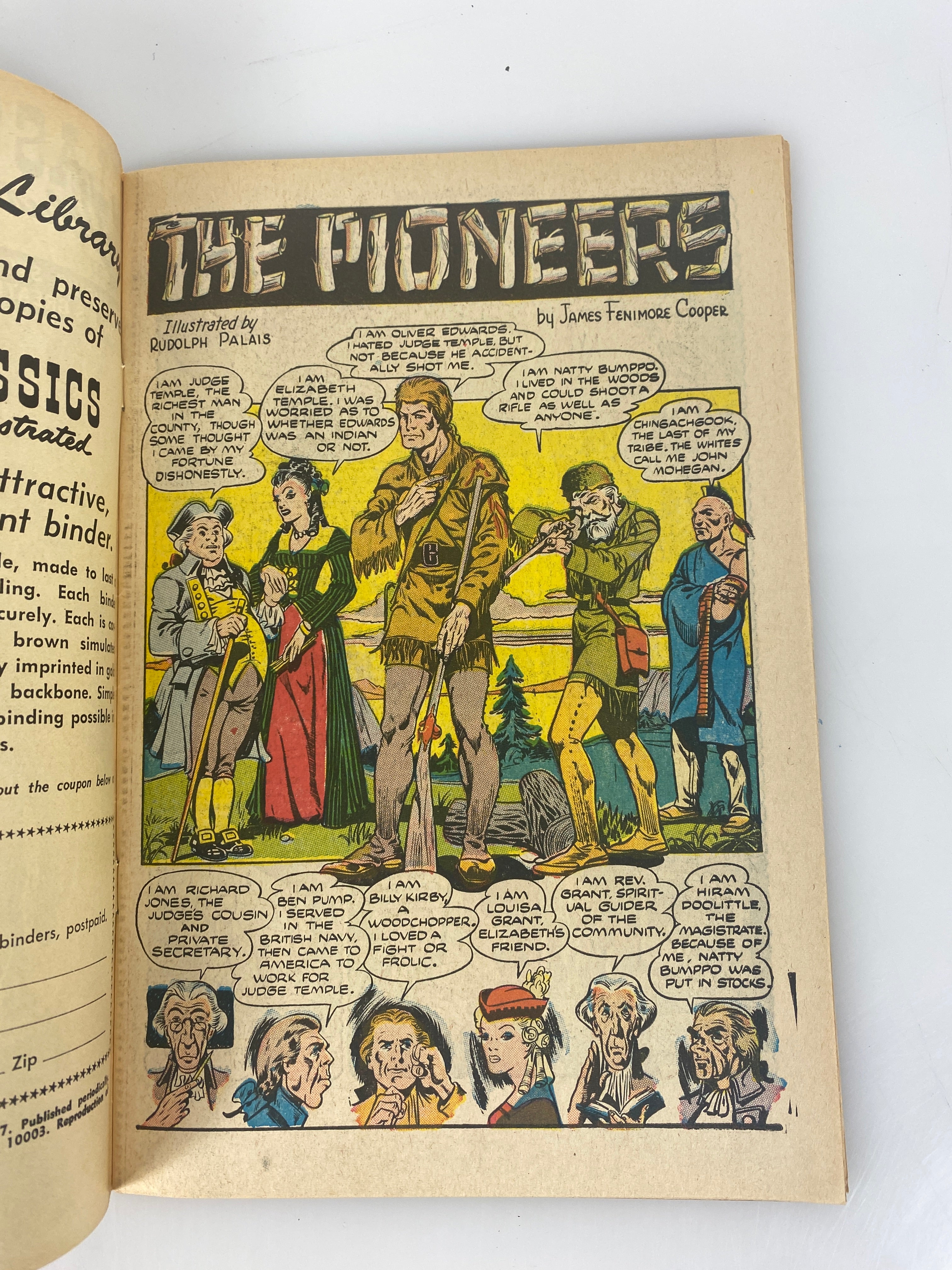 Classics Illustrated The Pioneers James Fenimore Cooper No. 37 1947 HRN 166