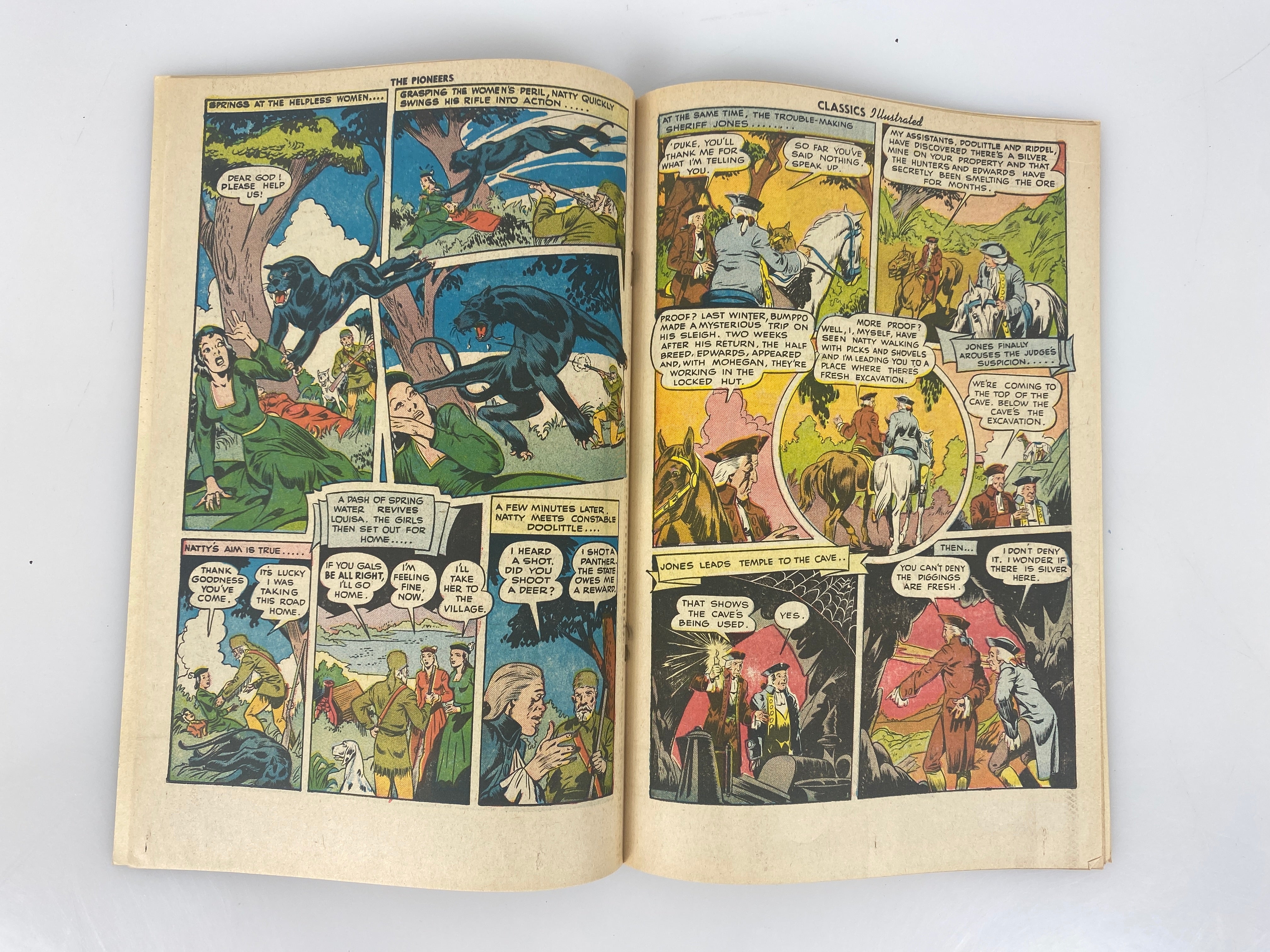 Classics Illustrated The Pioneers James Fenimore Cooper No. 37 1947 HRN 166