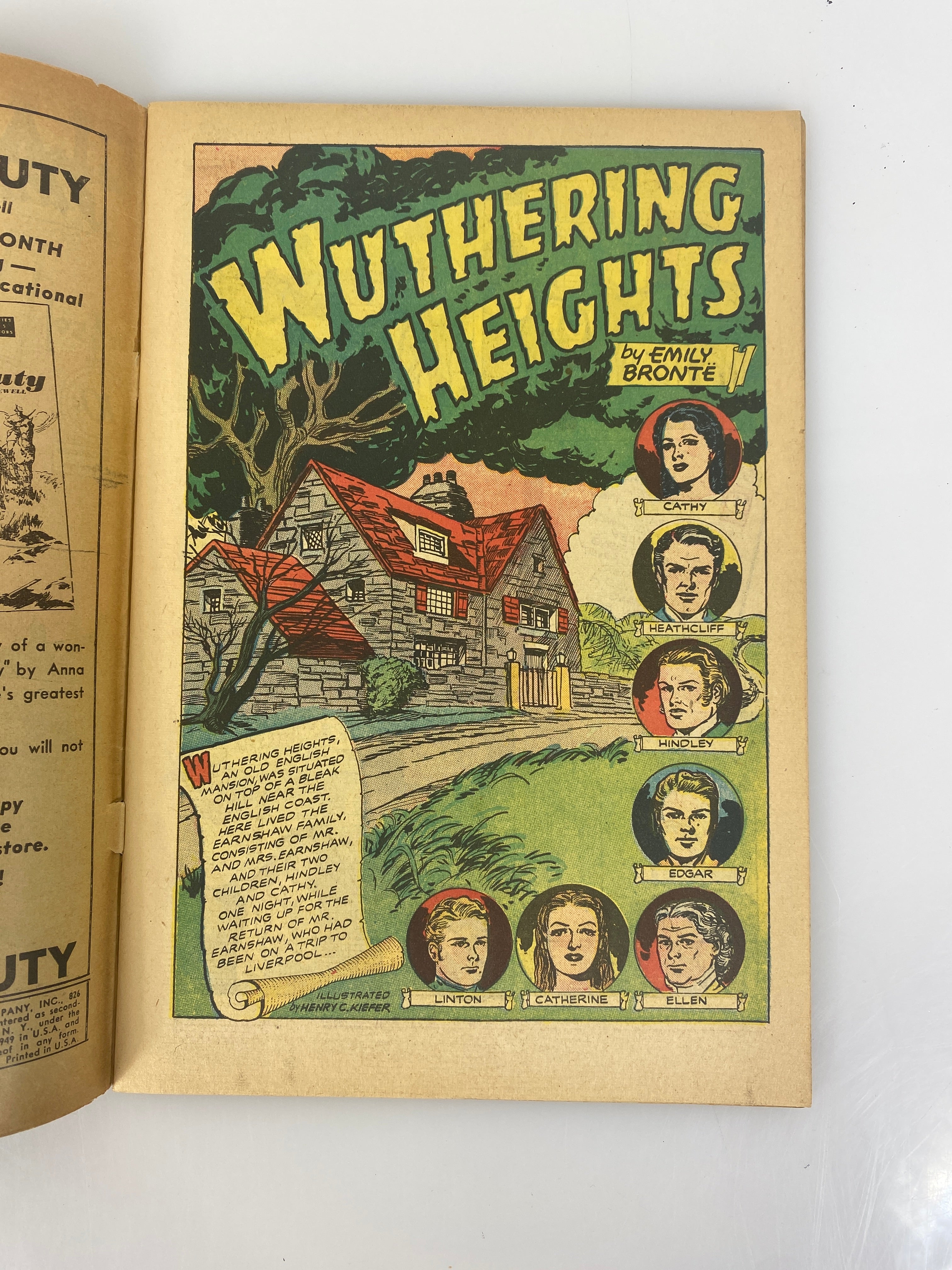 Classics Illustrated Wuthering Heights Emily Bronte No. 59 1949 HRN 60