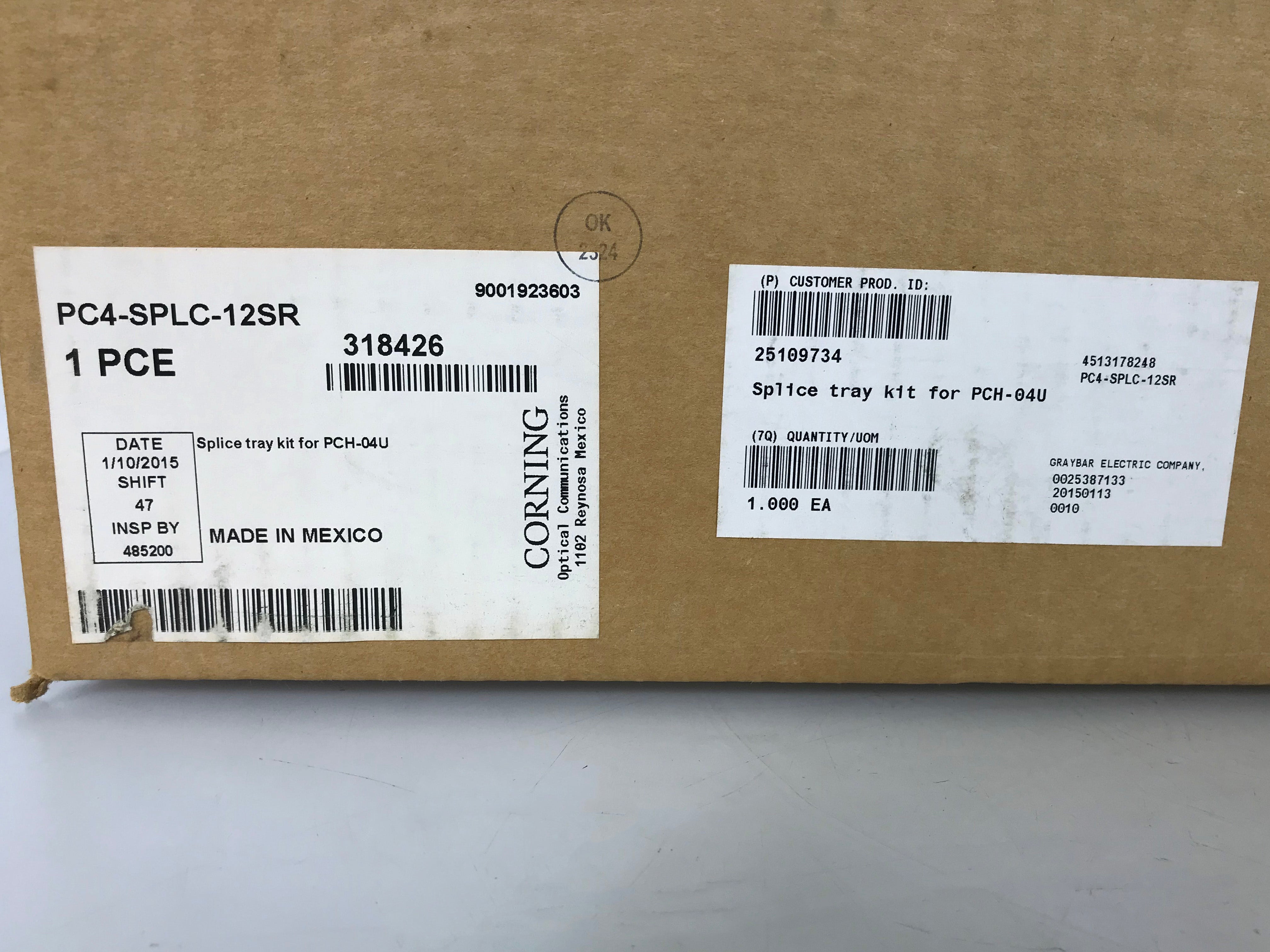 Corning PC4-SPLC-12SR Splice Tray Kit for PCH-04U