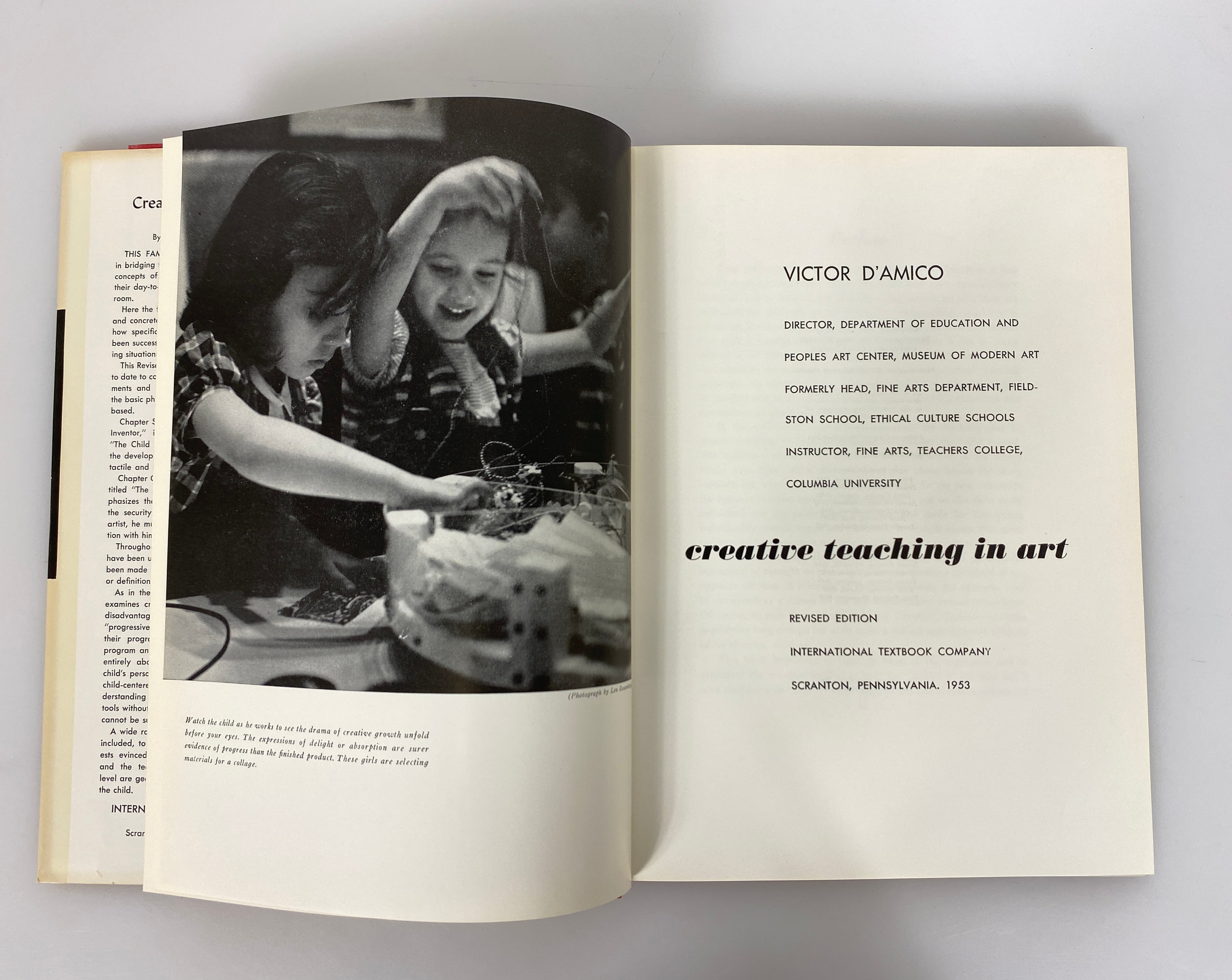 Creative Teaching in Art by Victor D'Amico 1968 Sixth Printing HC DJ