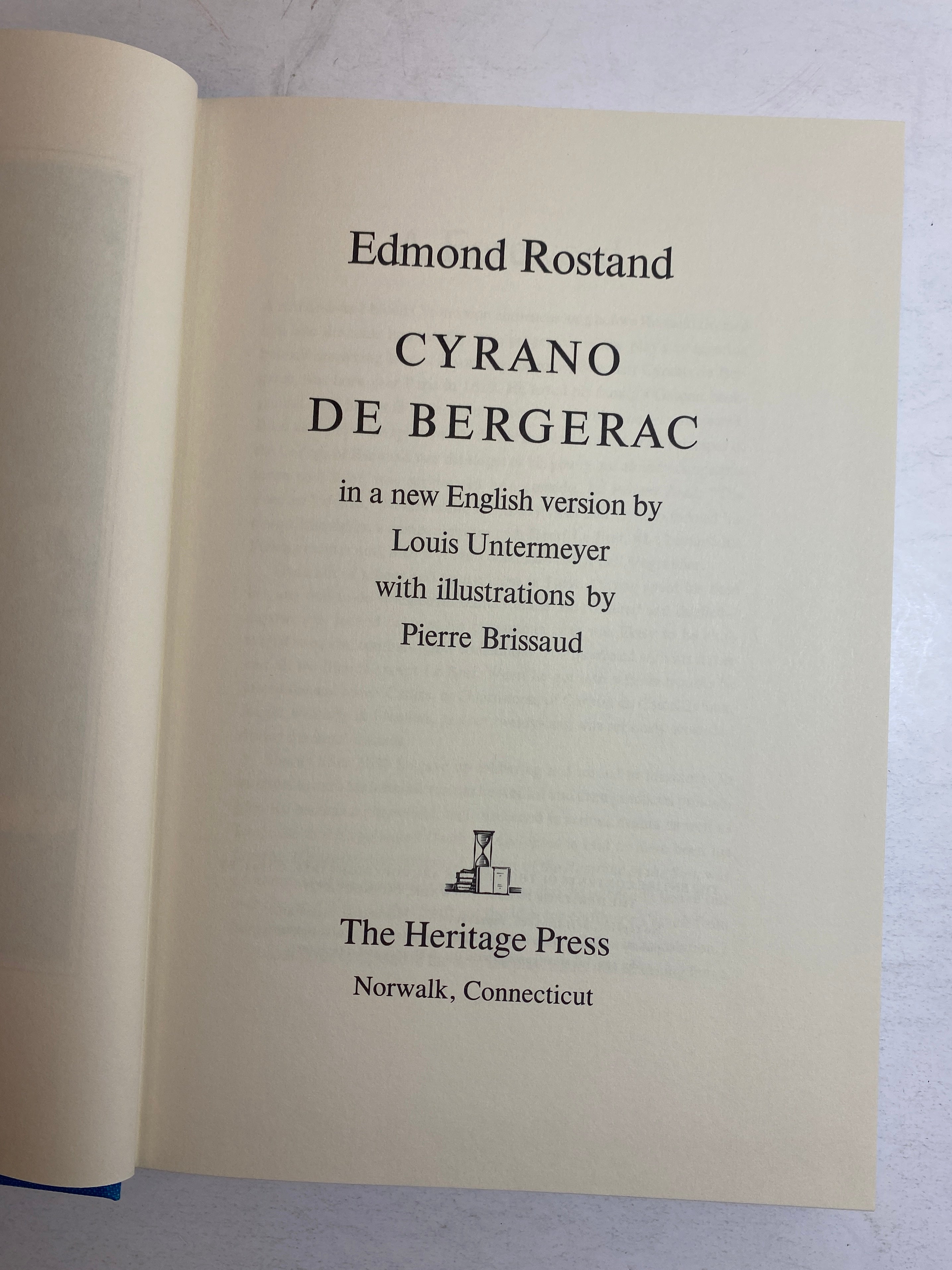 Cyrano de Bergerac by Rostand Heritage Club Sandglass Ed 1964 HC Slipcase