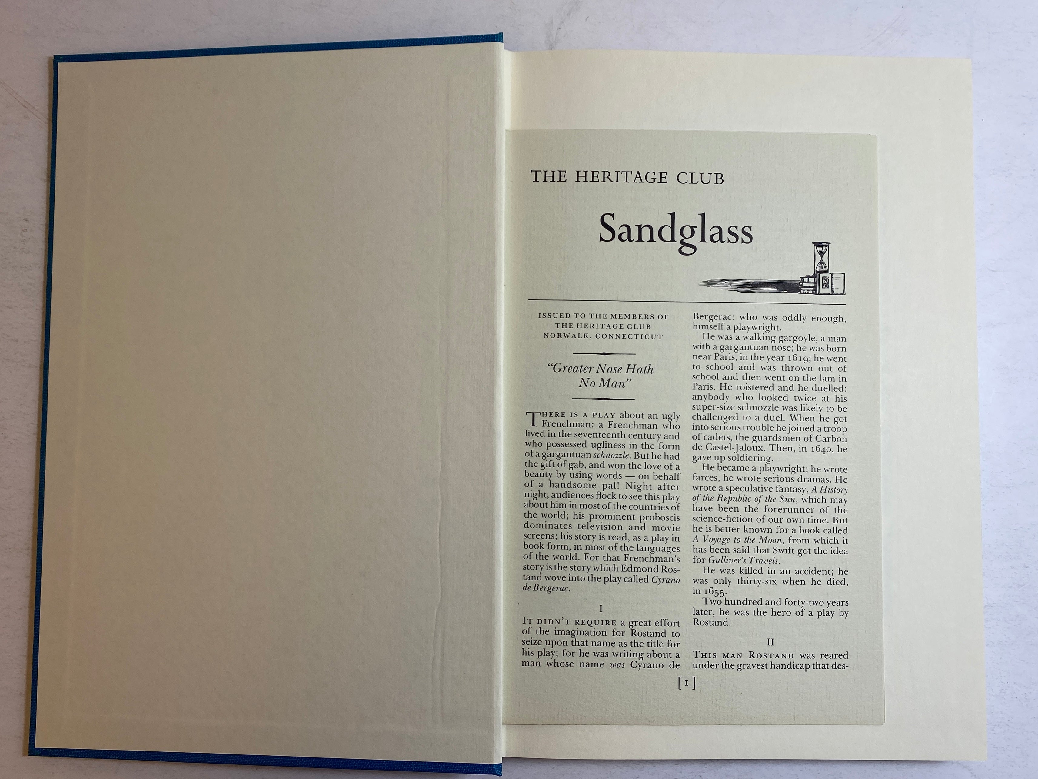 Cyrano de Bergerac by Rostand Heritage Club Sandglass Ed 1964 HC Slipcase