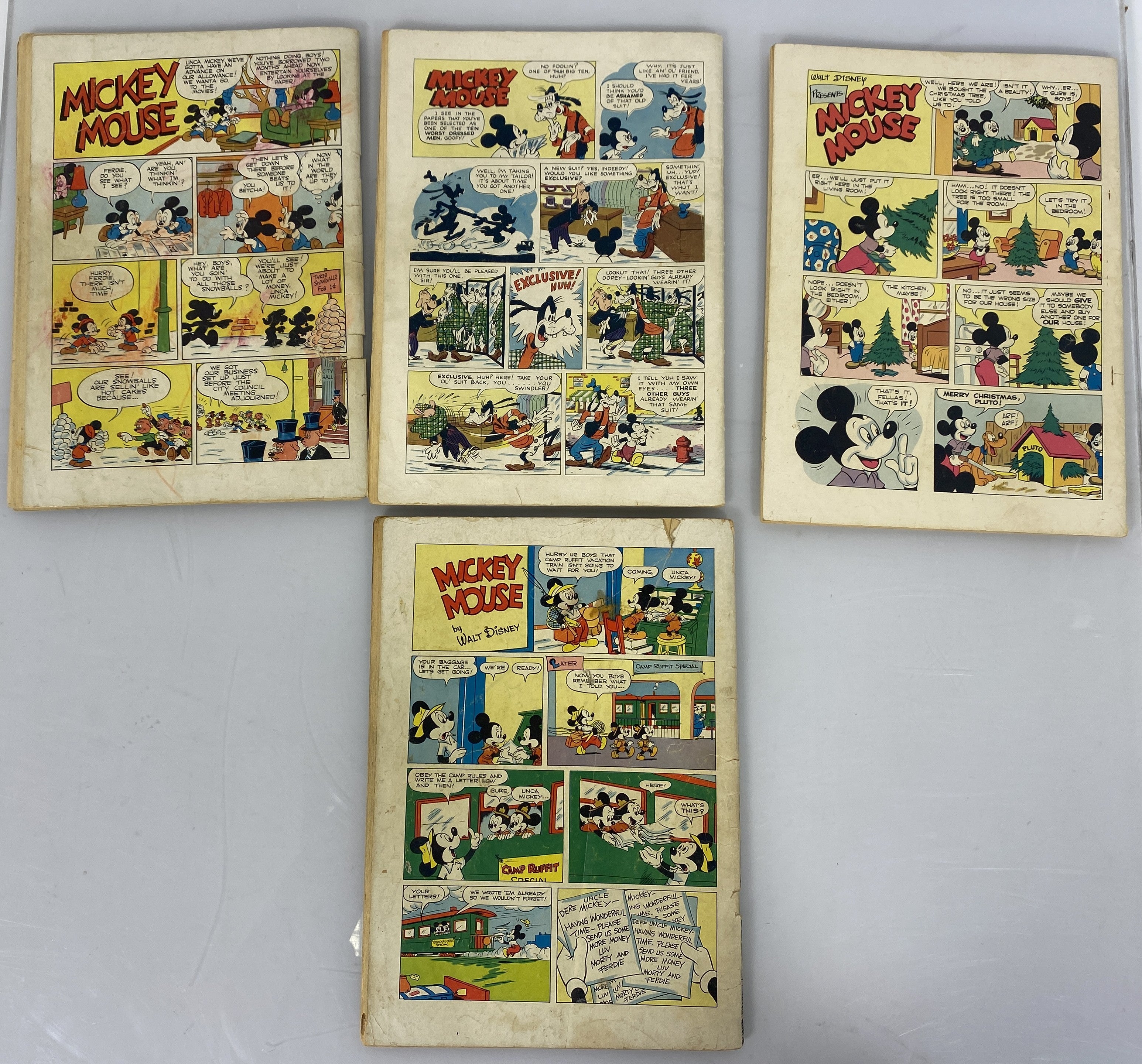 Dell Comics Disney's Mickey Mouse Lot of 8 1950-1957