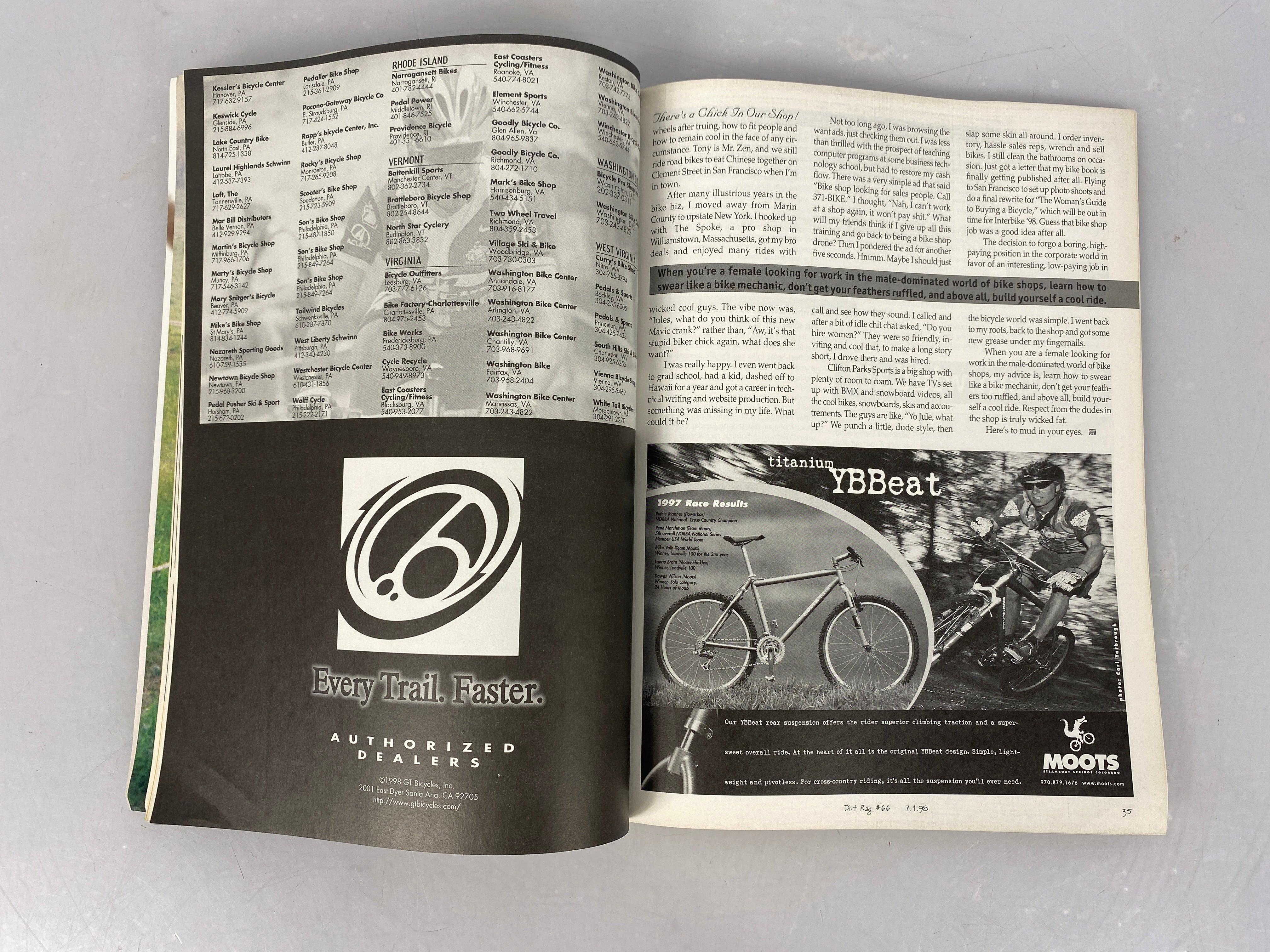 Dirt Rag Mountain Bike Magazine 66 1998